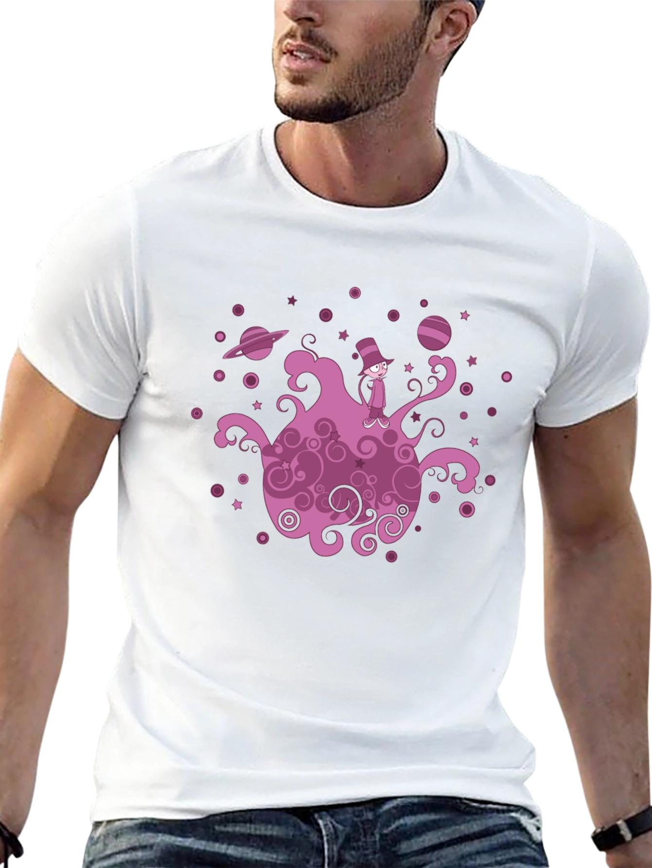 Cosmic Cat Black T-Shirt