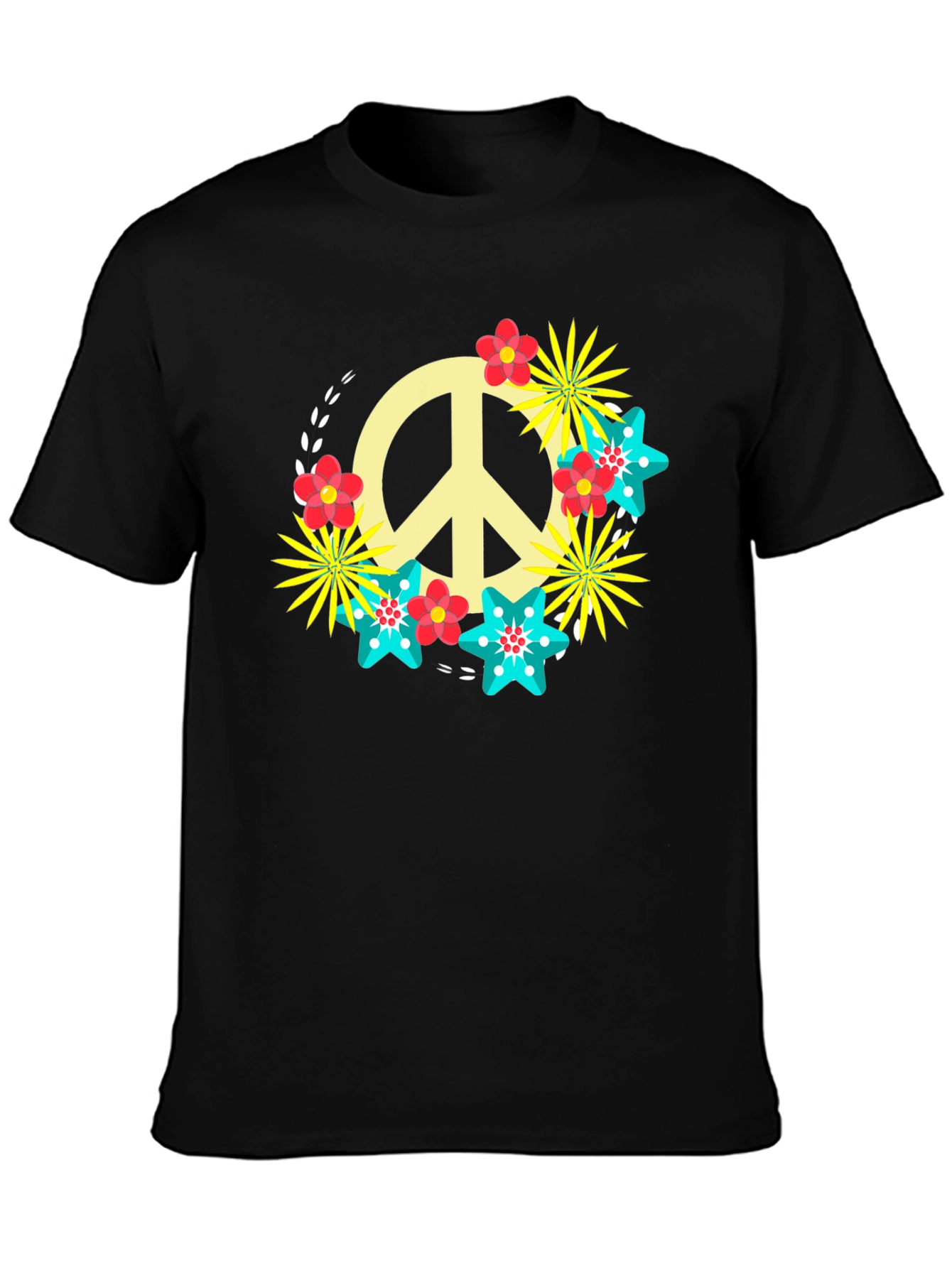 Peace Sign Floral Tee
