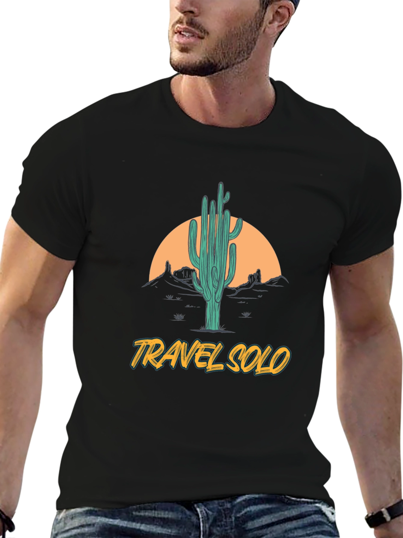 Travel Solo Desert Cactus Graphic Tee