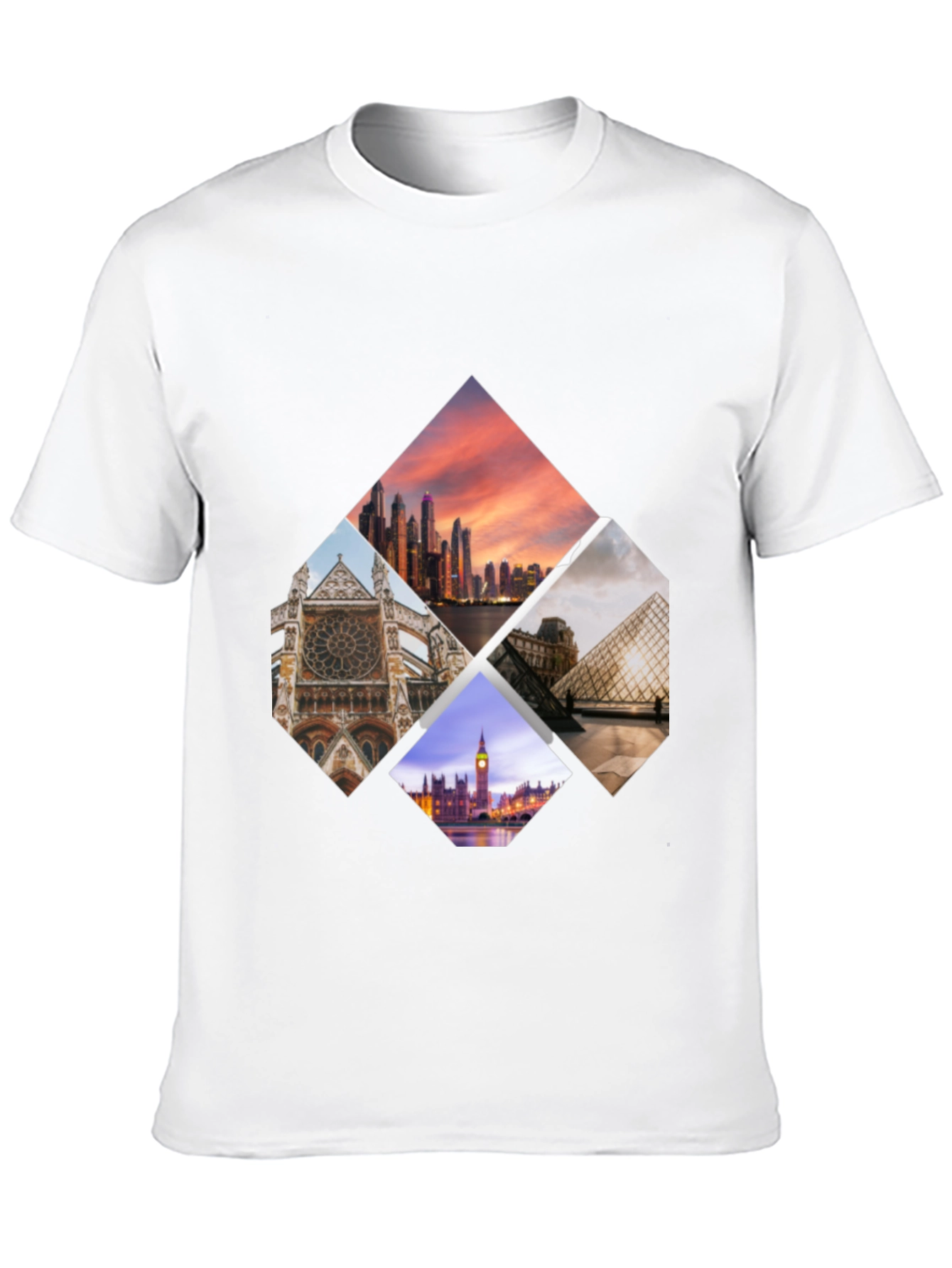 Landmark Collage Black T-Shirt