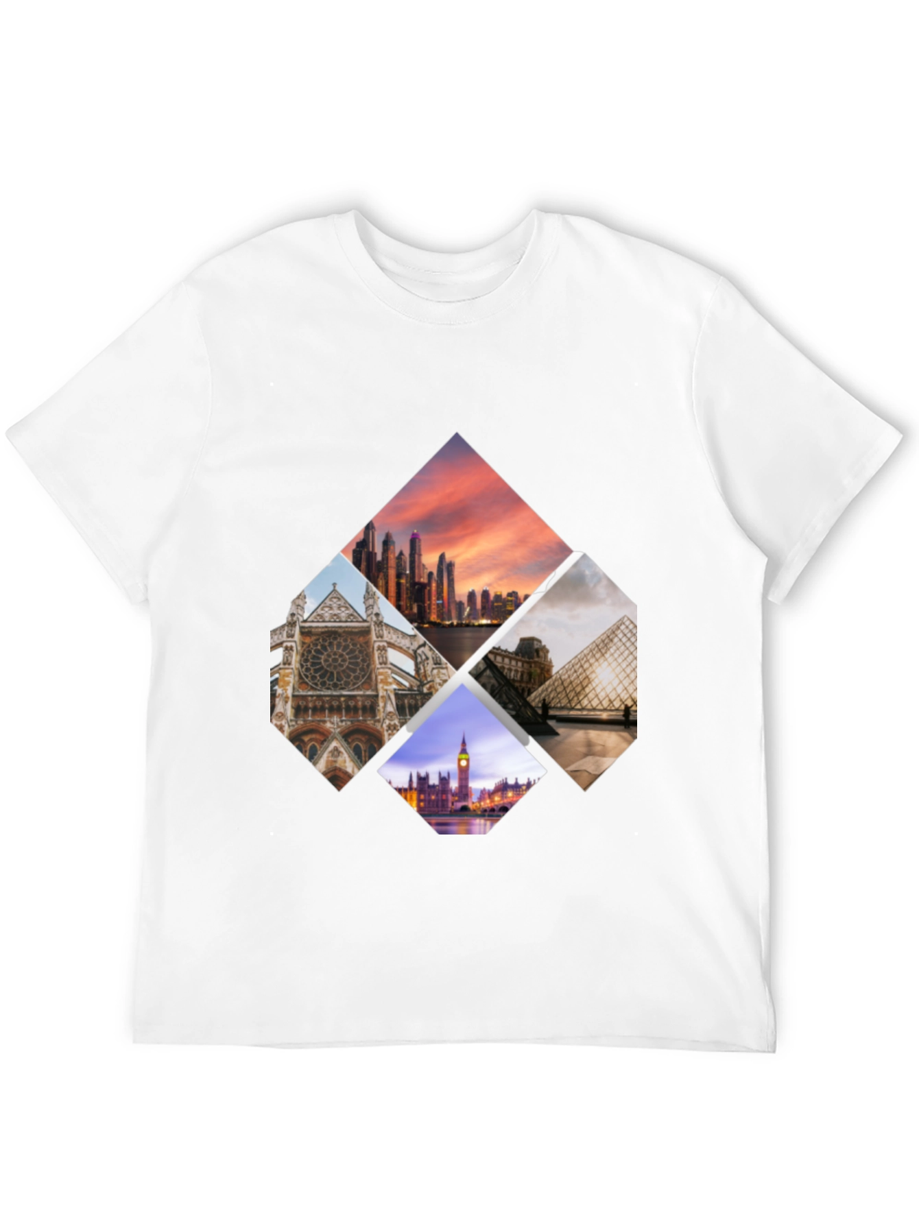 Landmark Collage Black T-Shirt