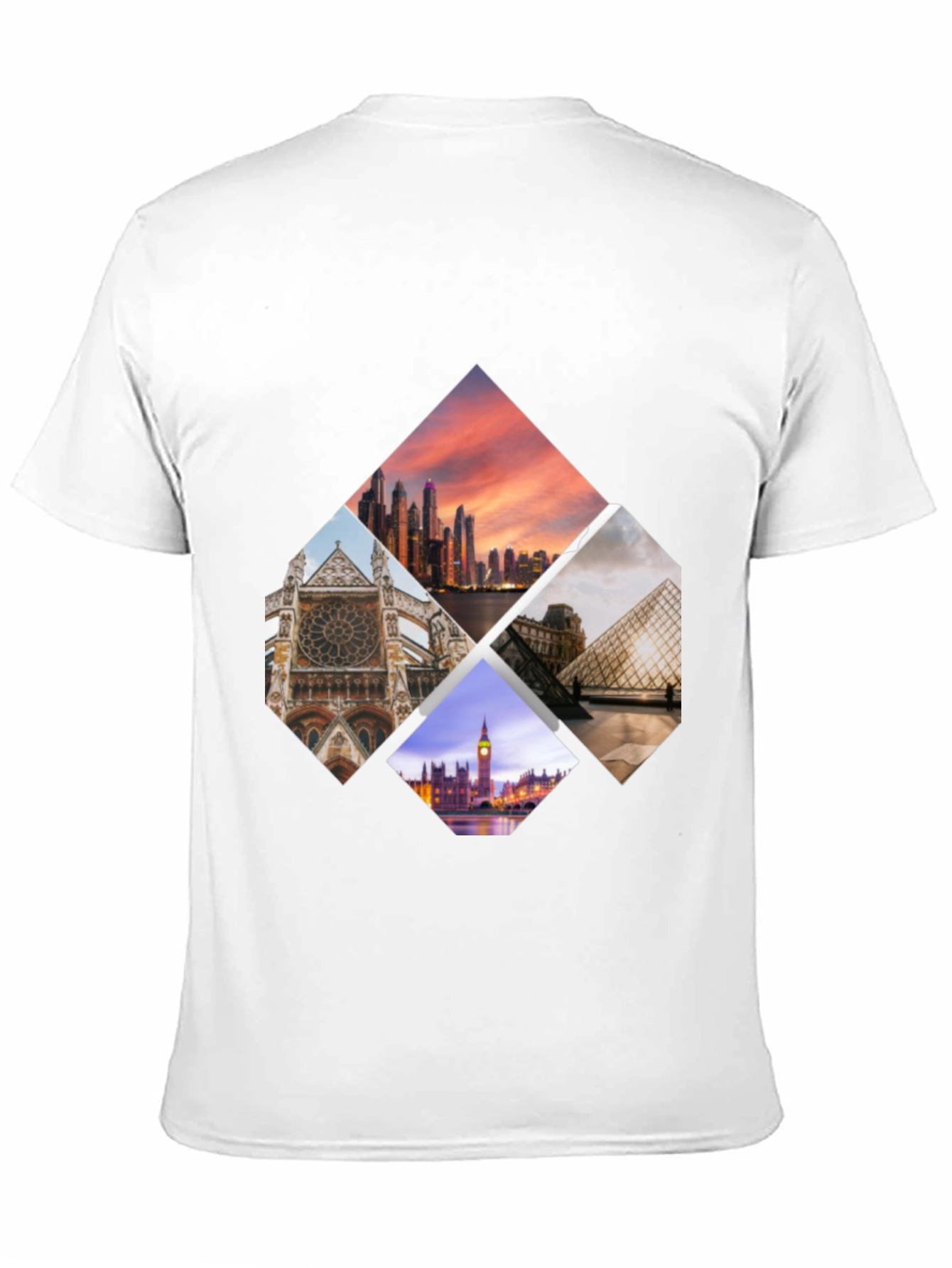 Landmark Collage Black T-Shirt