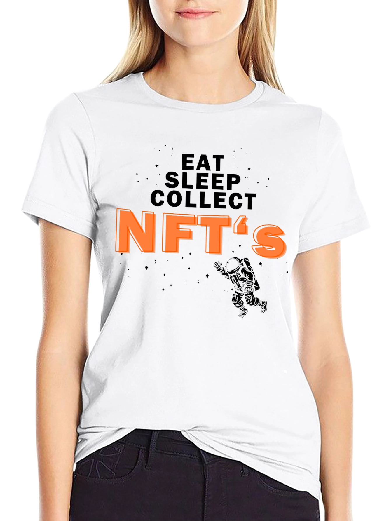 Eat Sleep Collect NFTs Black T-Shirt