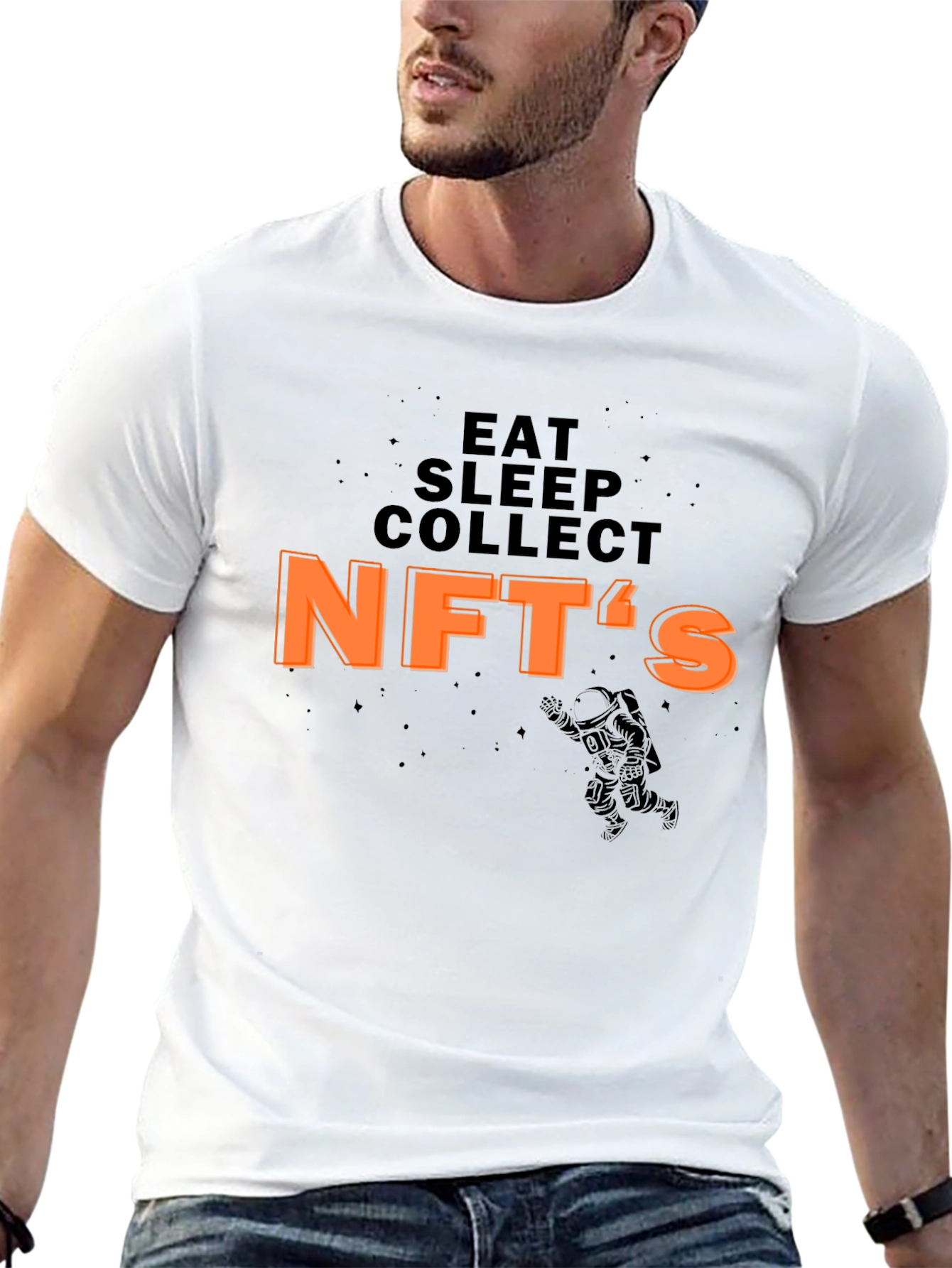Eat Sleep Collect NFTs Black T-Shirt