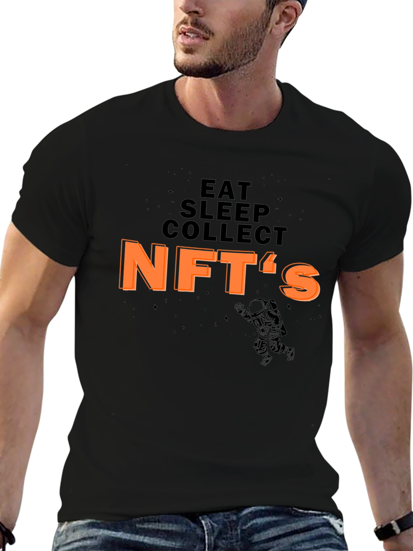 Eat Sleep Collect NFTs Black T-Shirt