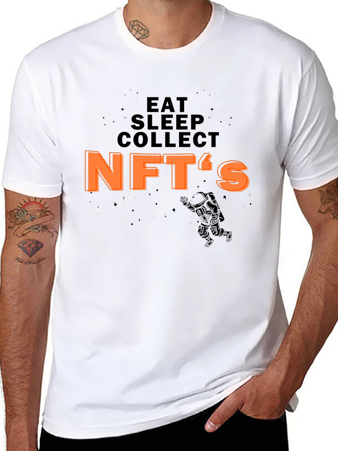 Eat Sleep Collect NFTs Black T-Shirt
