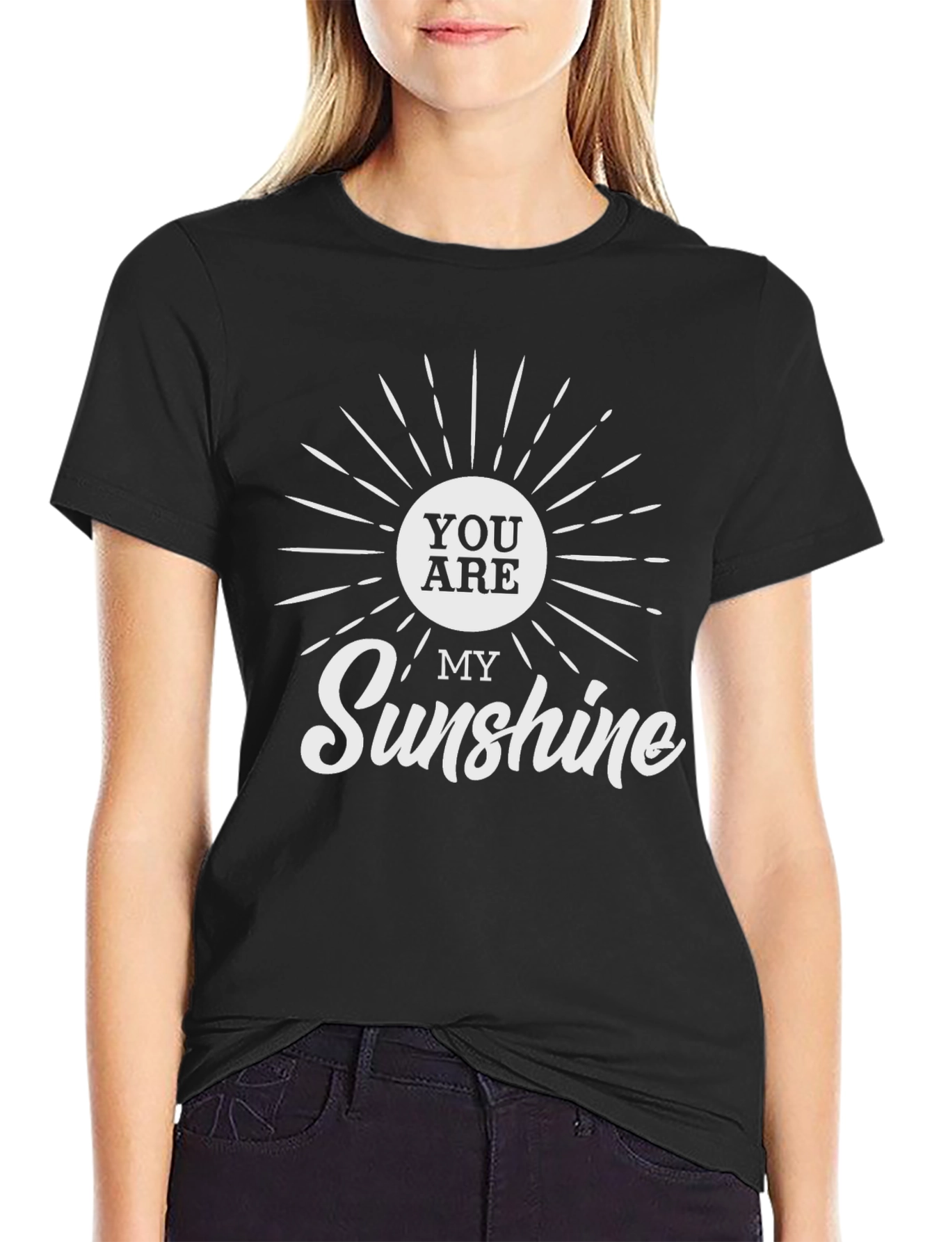 You Are My Sunshine Graphic Tee - Black