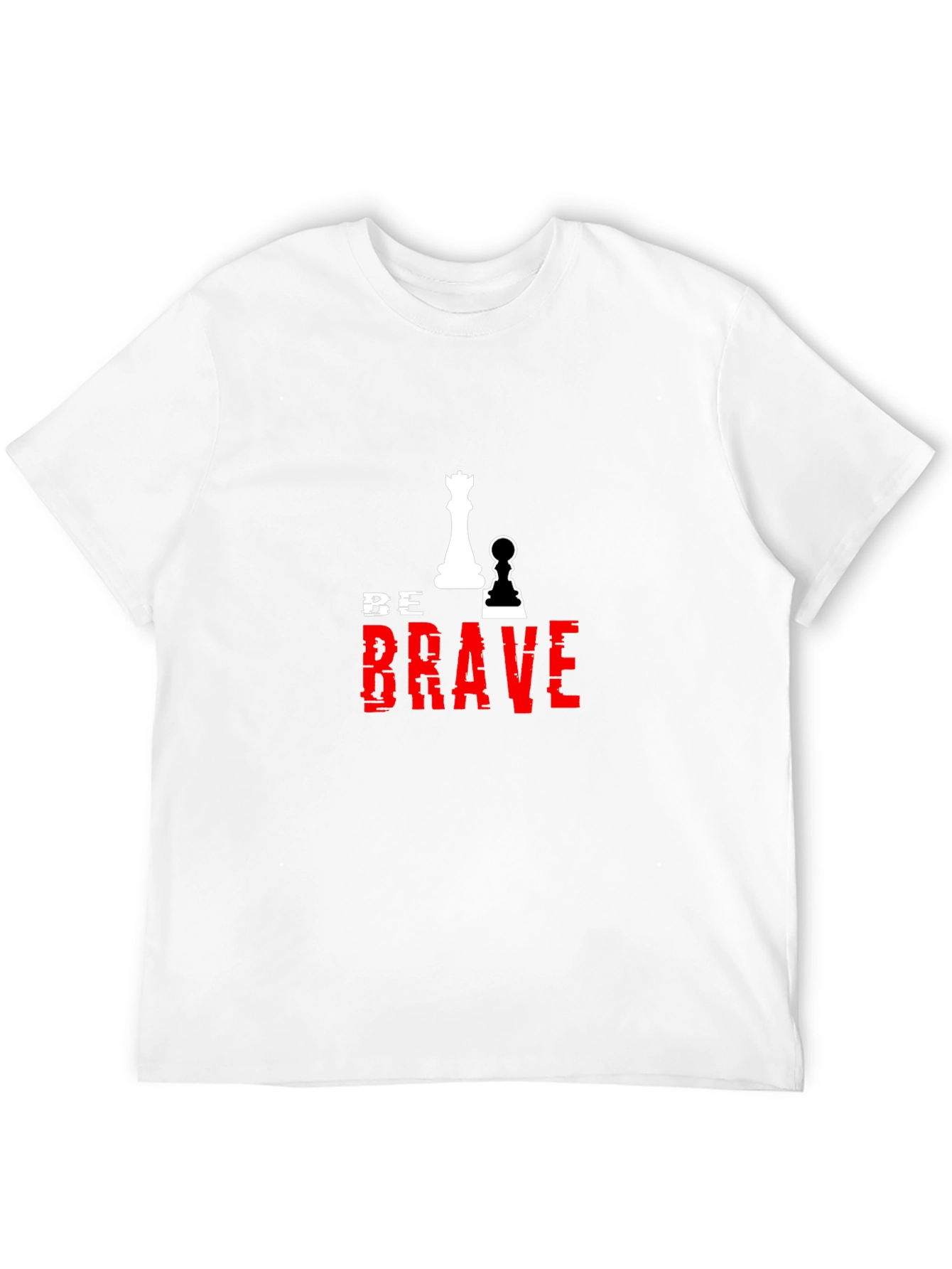 Be Brave Chess T-Shirt - Black Graphic Tee