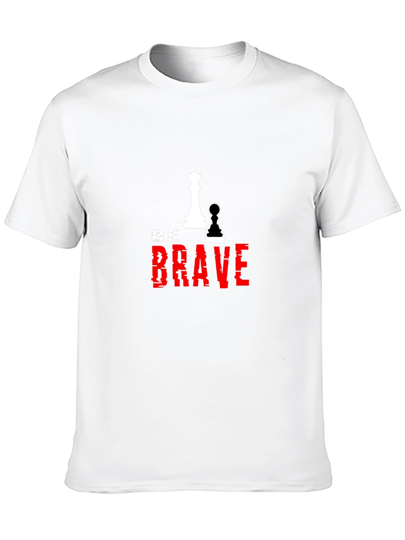 Be Brave Chess T-Shirt - Black Graphic Tee
