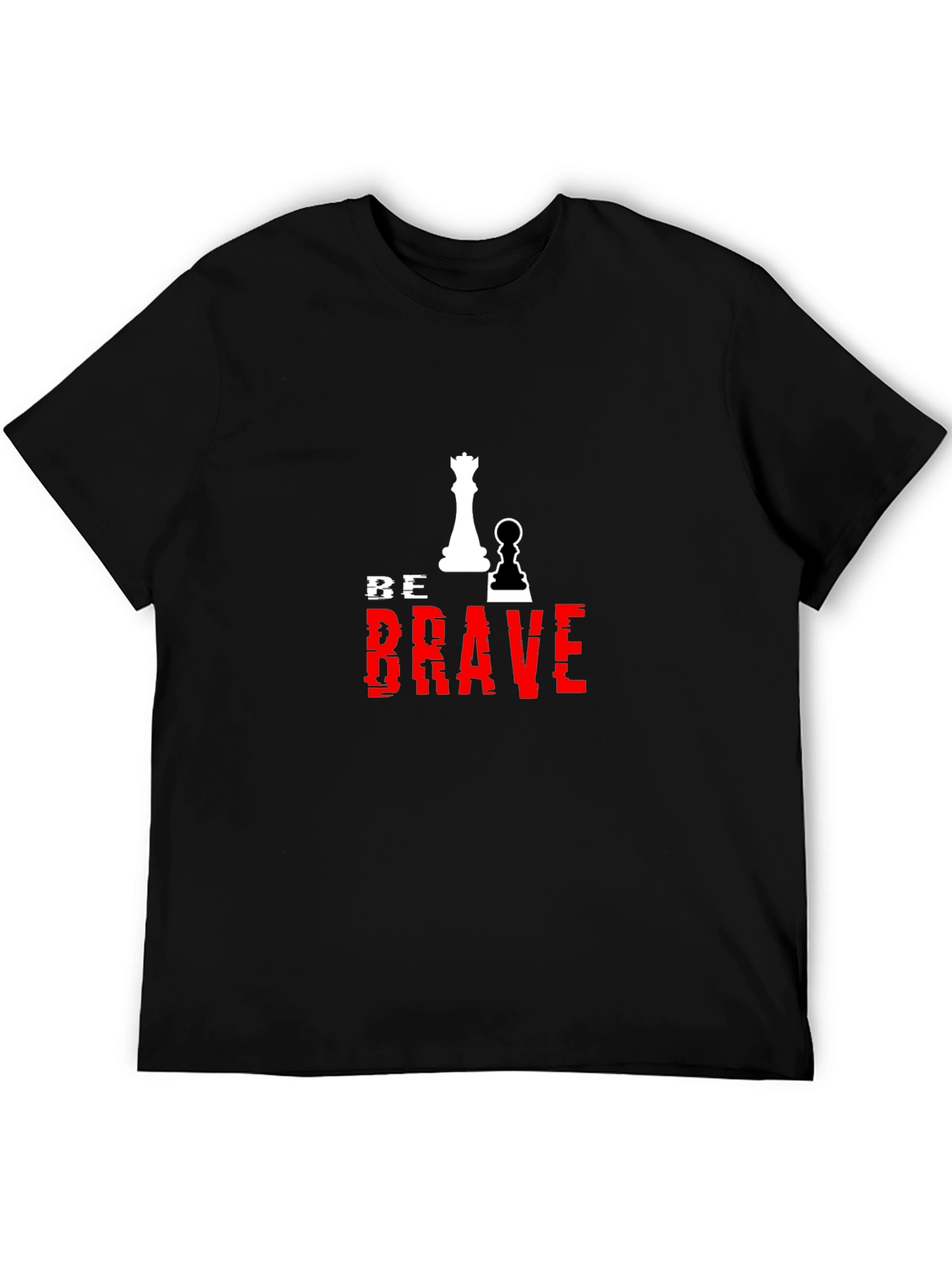 Be Brave Chess T-Shirt - Black Graphic Tee