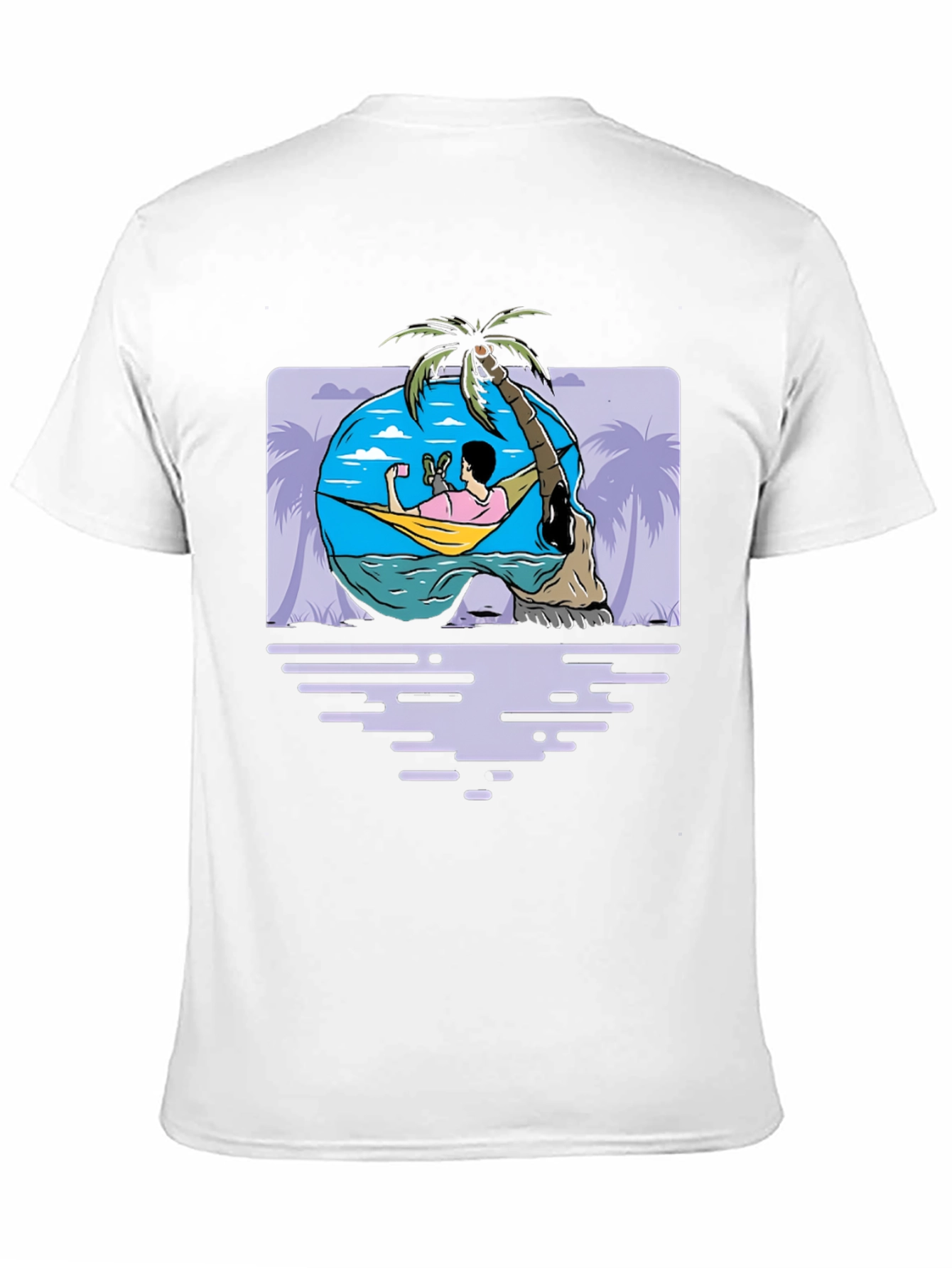 Skull Beach Graphic T-Shirt - Relaxing Vibes