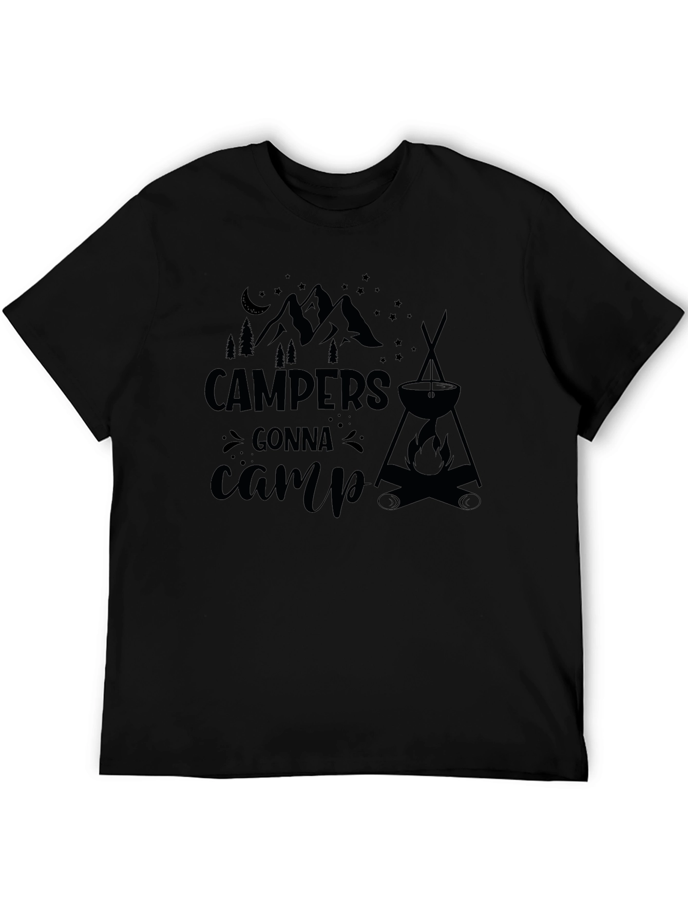 Campers Gonna Camp T-Shirt - Black
