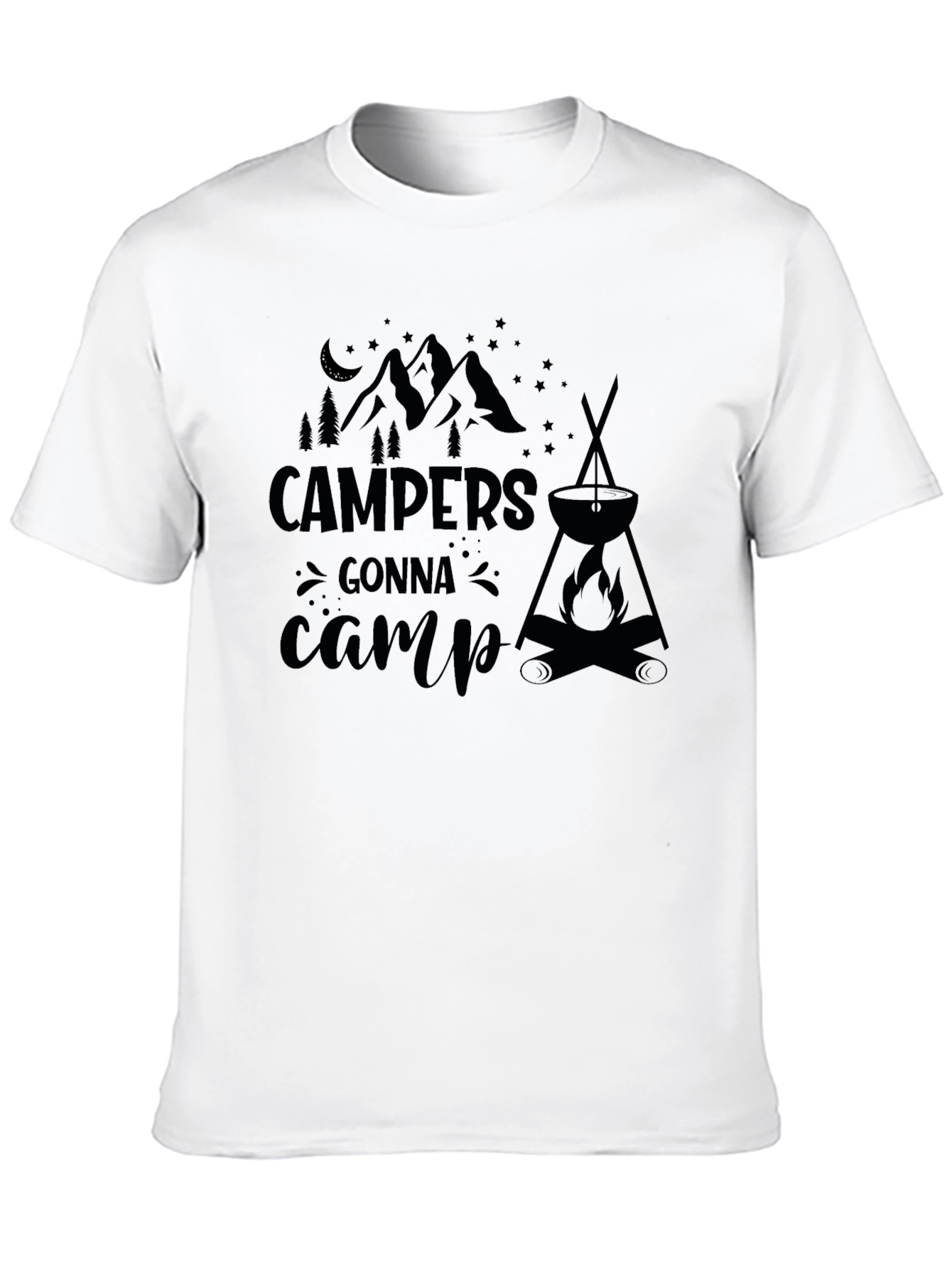 Campers Gonna Camp T-Shirt - Black