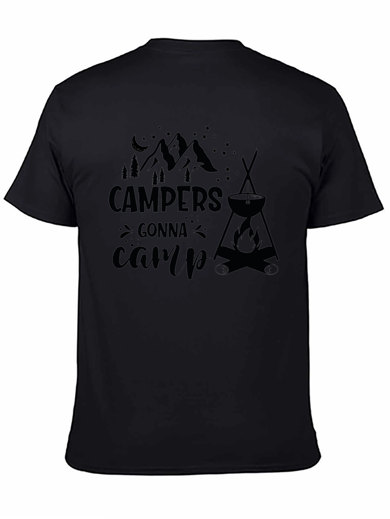 Campers Gonna Camp T-Shirt - Black
