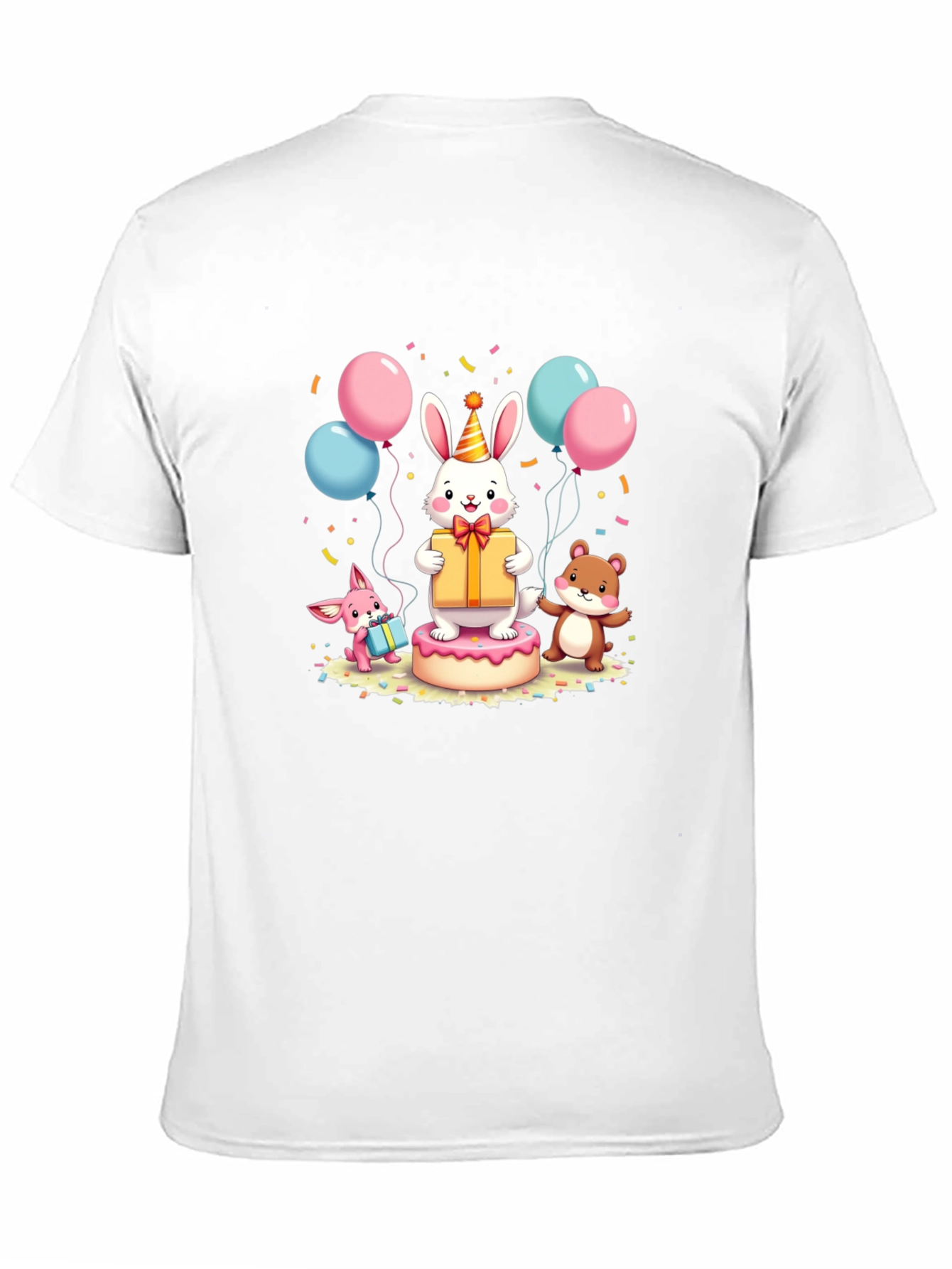 Festive Birthday Rabbit Graphic Tee