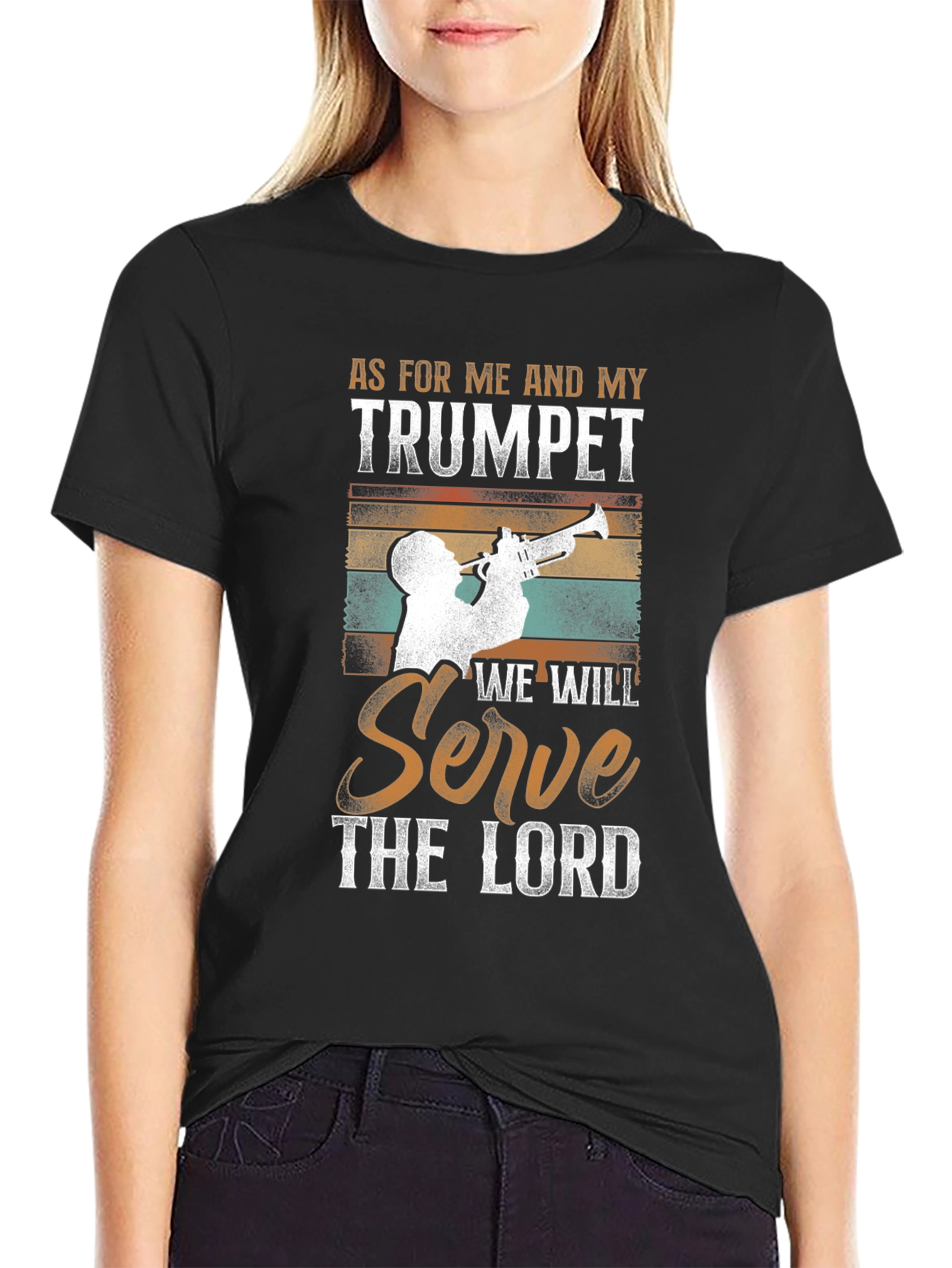 Trumpet Player T-Shirt - Religious Music Tee