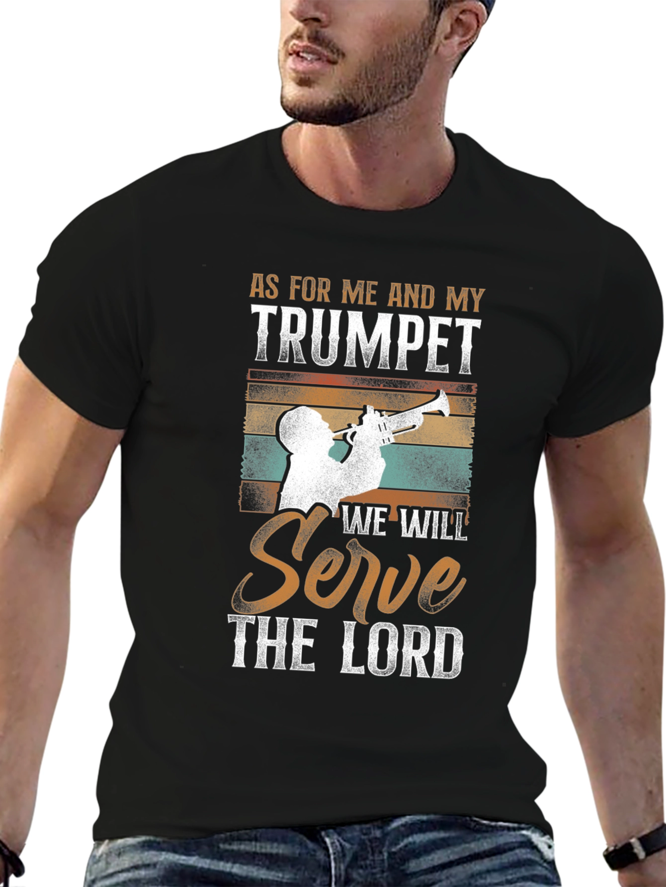 Trumpet Player T-Shirt - Religious Music Tee