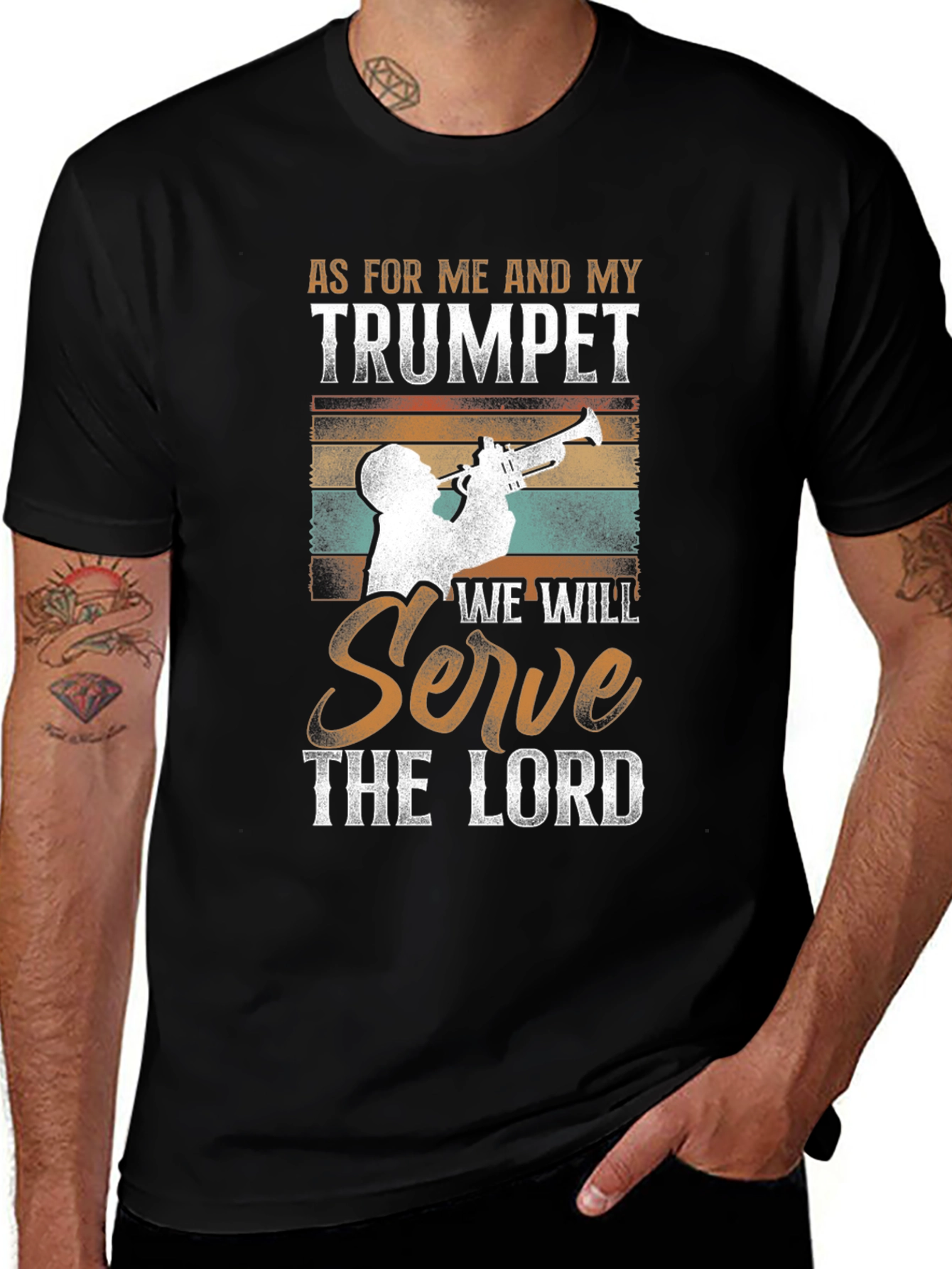 Trumpet Player T-Shirt - Religious Music Tee