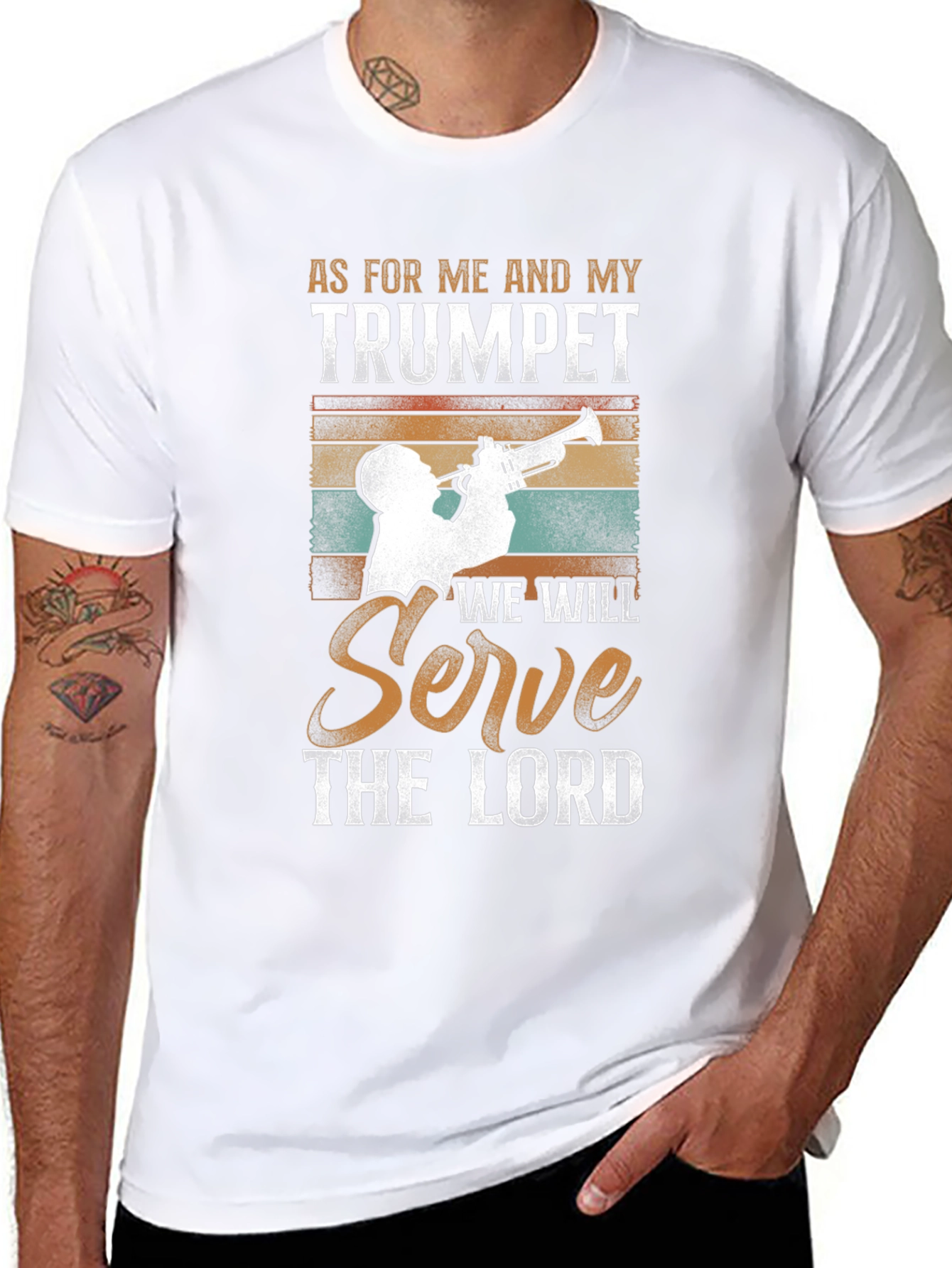 Trumpet Player T-Shirt - Religious Music Tee