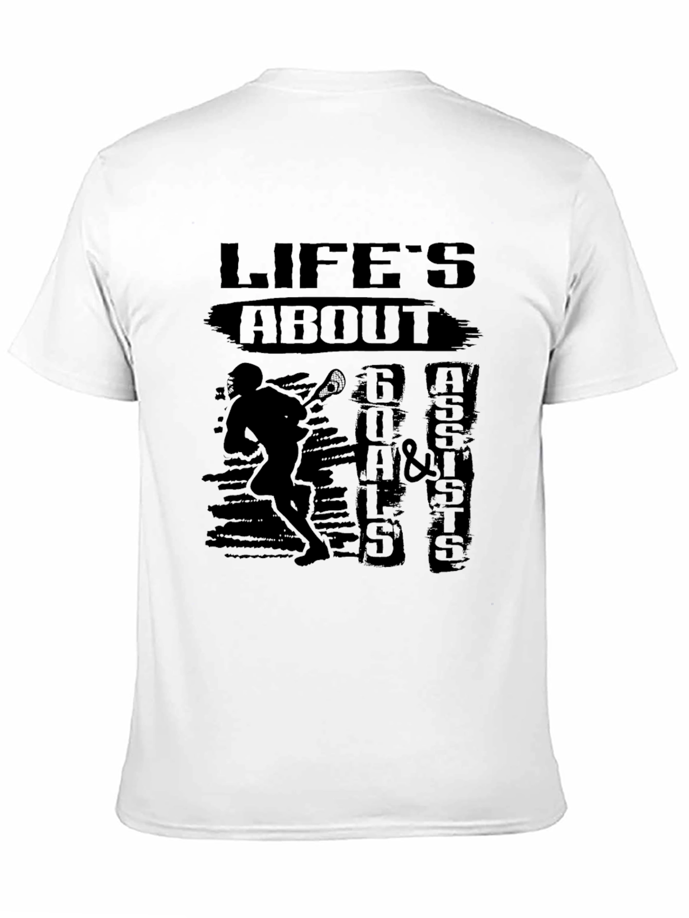 Lifes About Goals & Assists Black T-Shirt