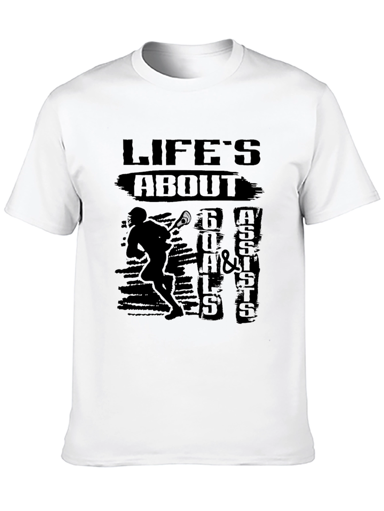 Lifes About Goals & Assists Black T-Shirt