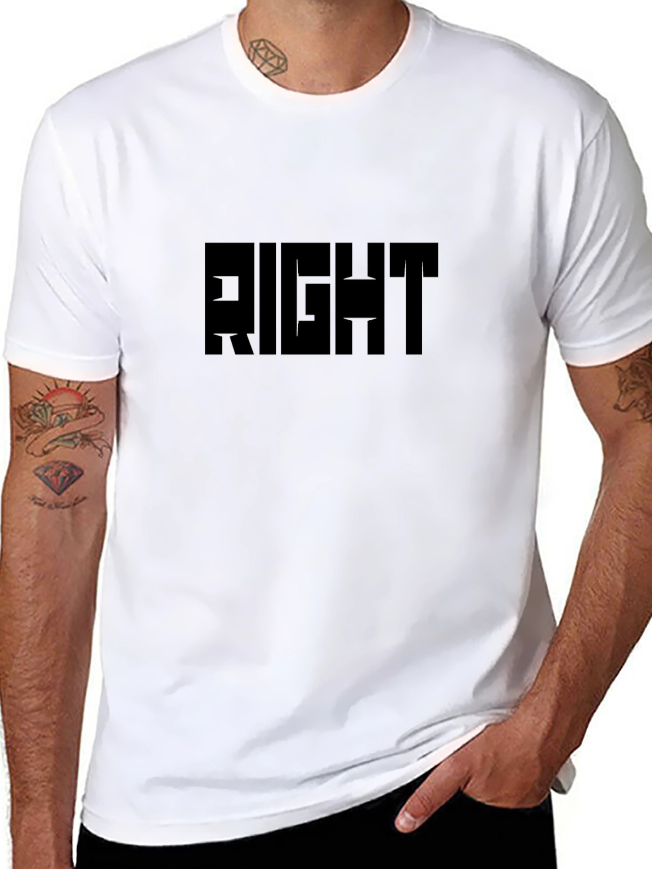 RIGHT Graphic Print T-Shirt - Modern Casual Tee