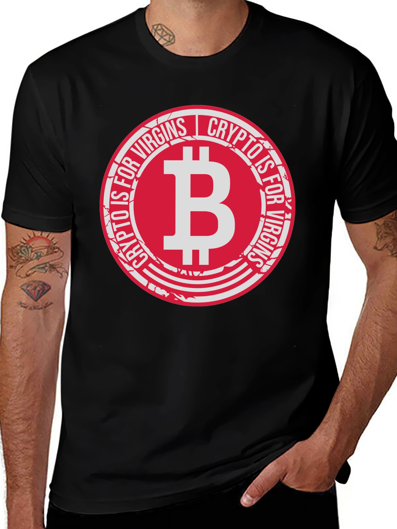 Crypto is for Virgins Black T-Shirt