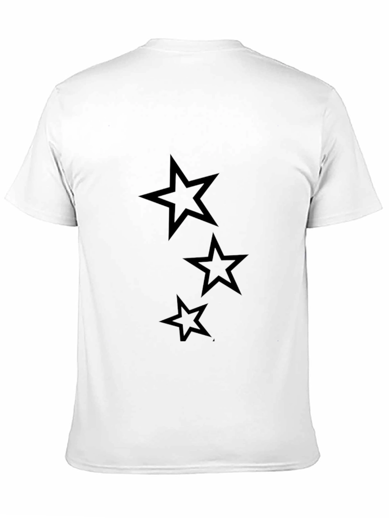 Mens Black T-Shirt with Star Design