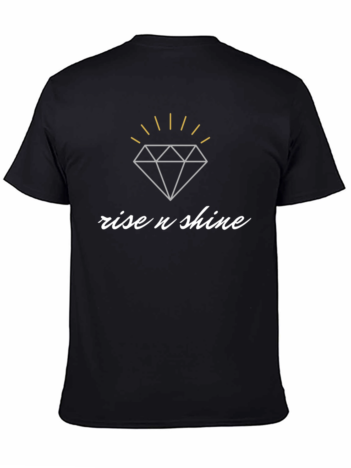Rise n Shine Diamond Graphic Black T-Shirt