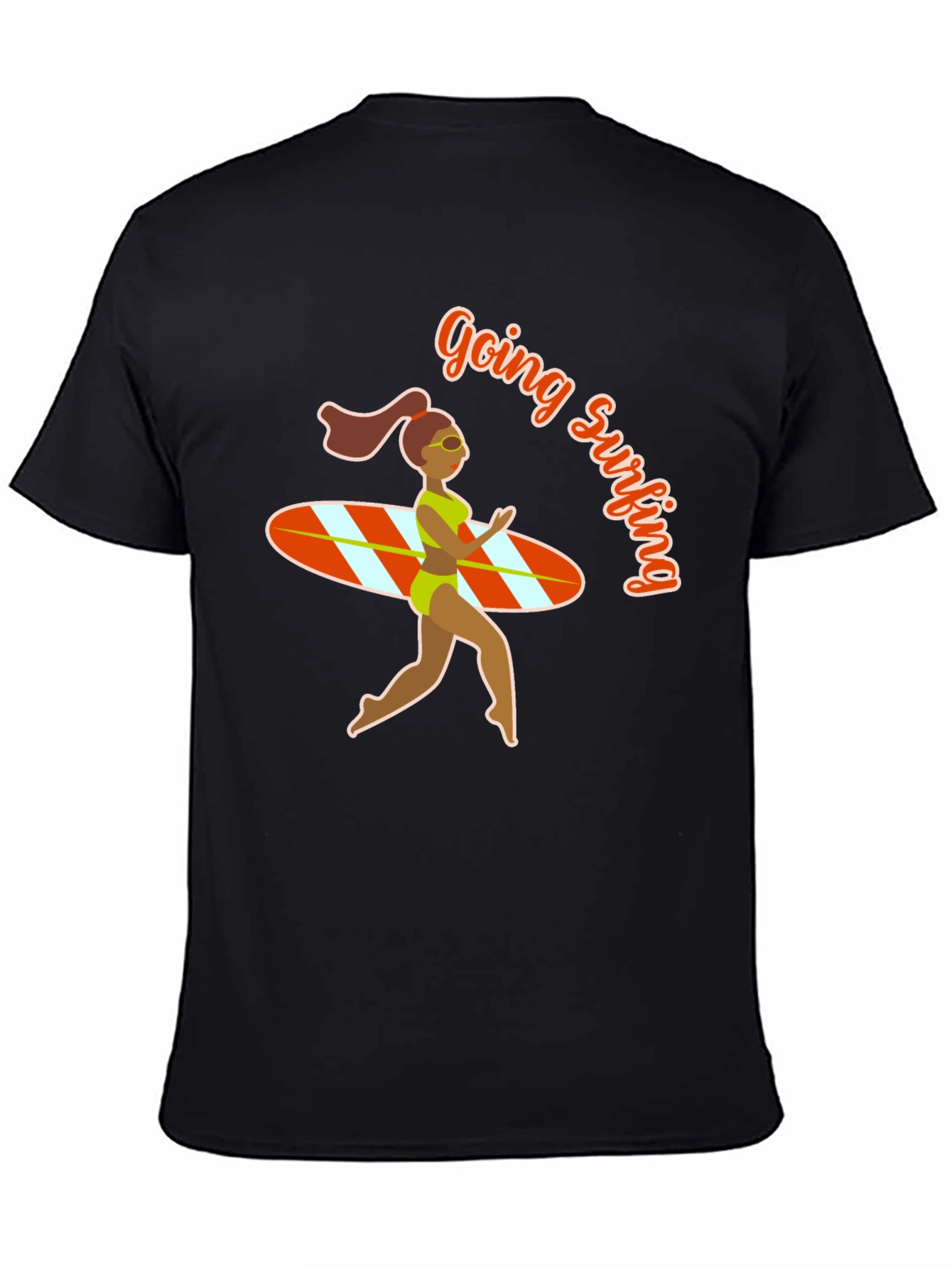 Going Surfing Black T-Shirt