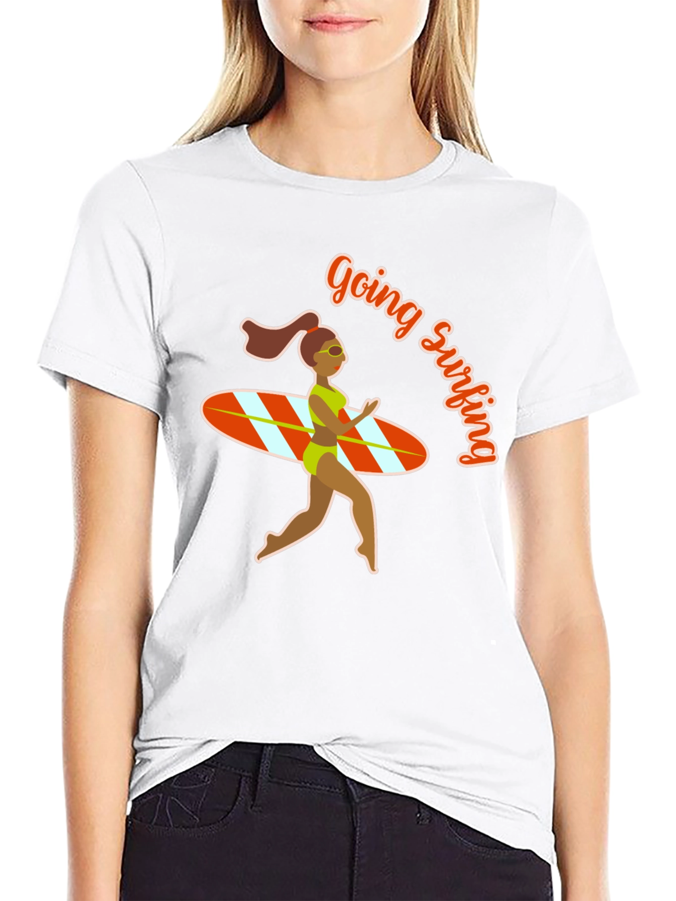 Going Surfing Black T-Shirt