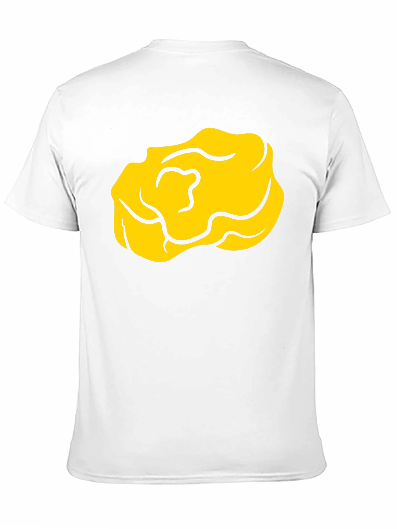 Cartoon Yellow Nugget Black T-Shirt