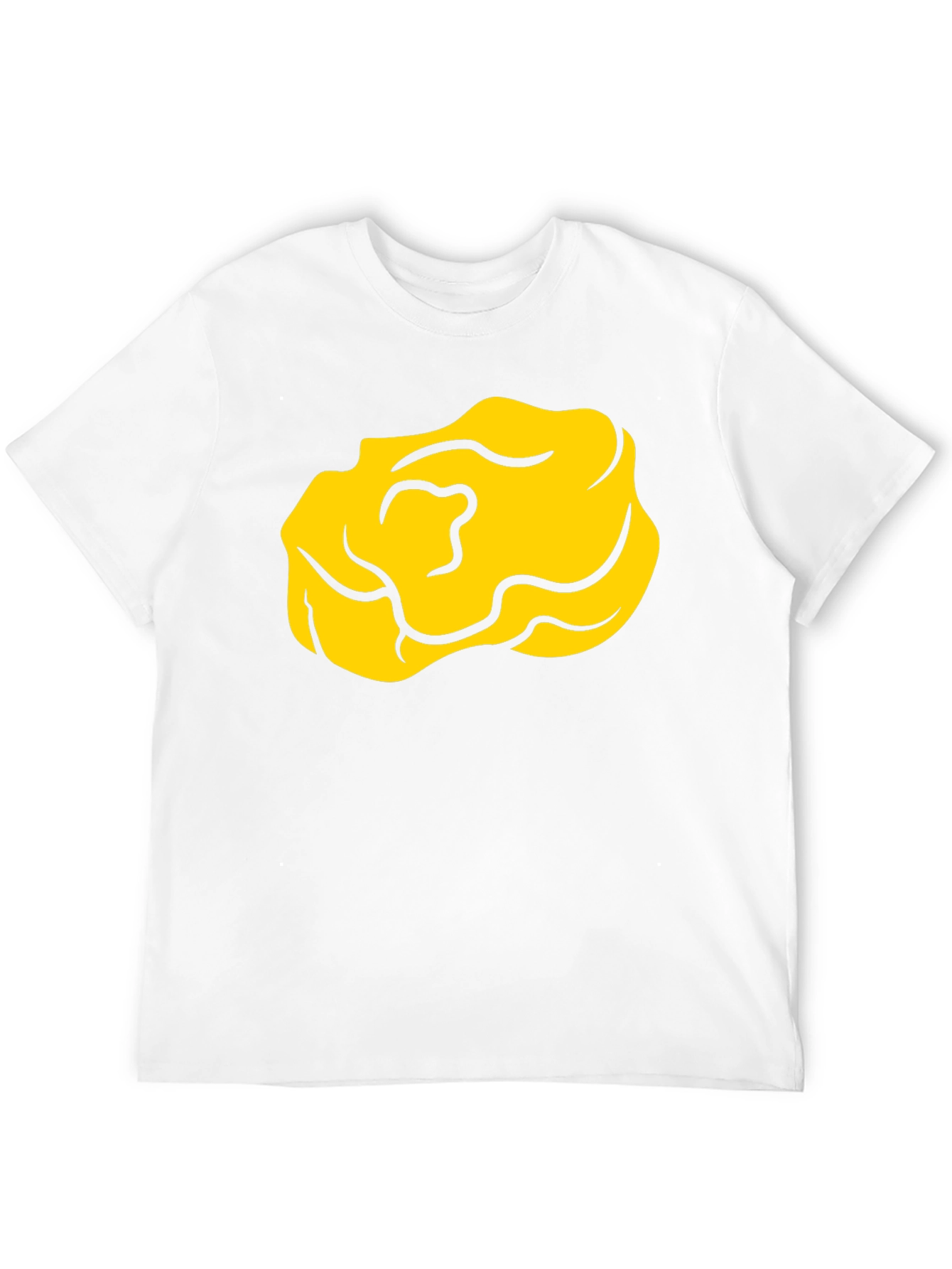 Cartoon Yellow Nugget Black T-Shirt