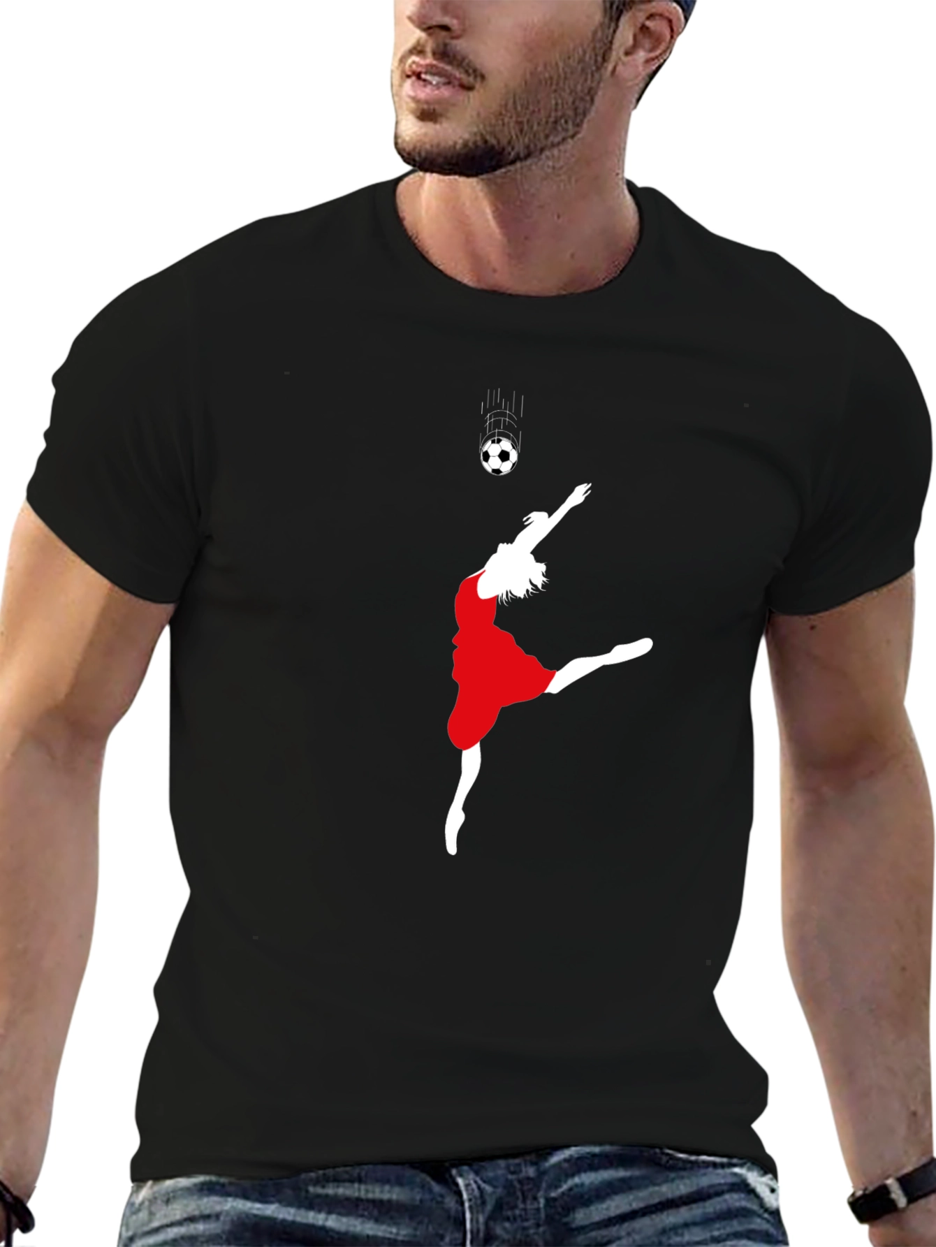 Soccer Dance Graphic Tee - Black