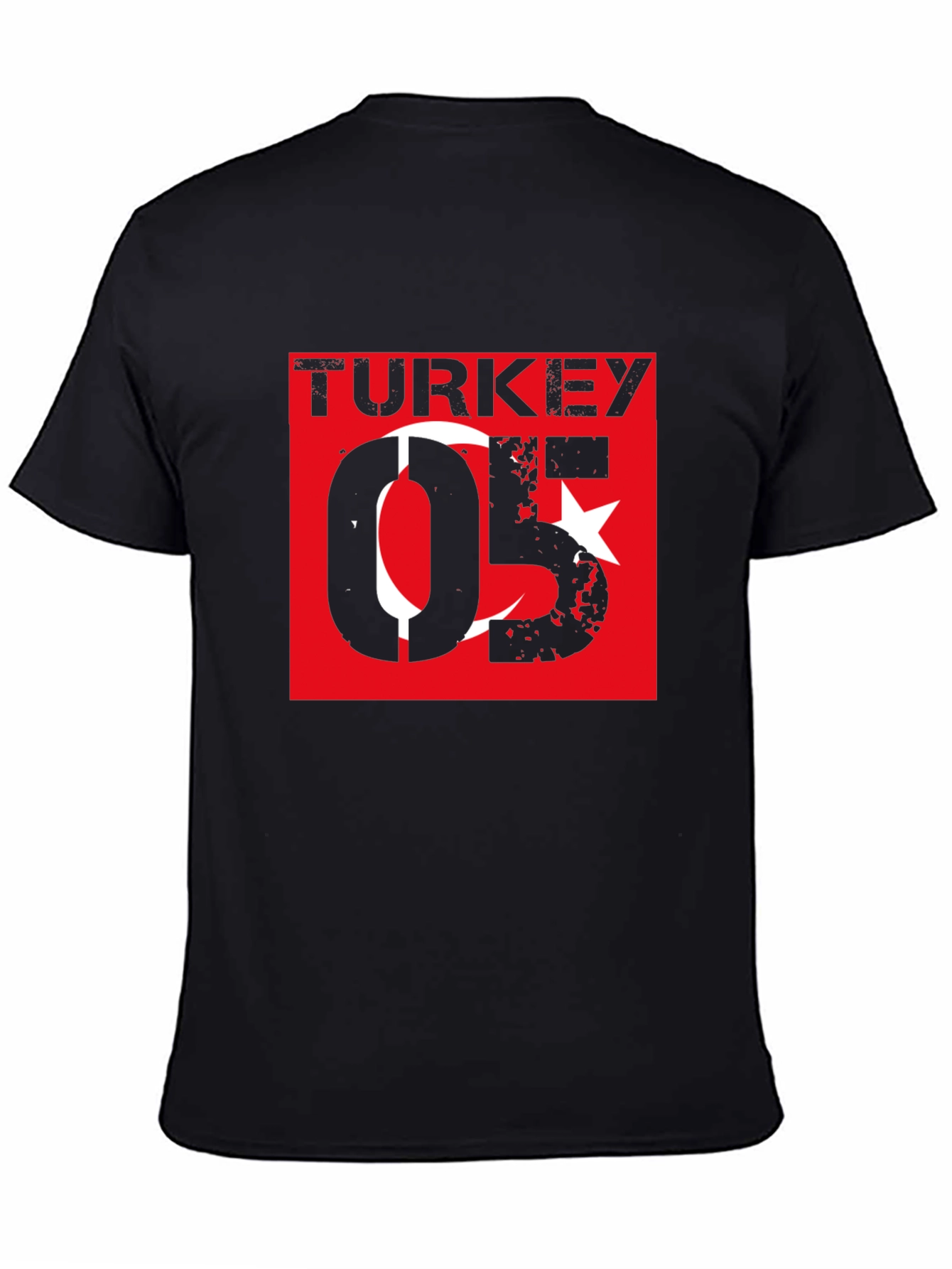 Turkey Flag Graphic T-Shirt - Black