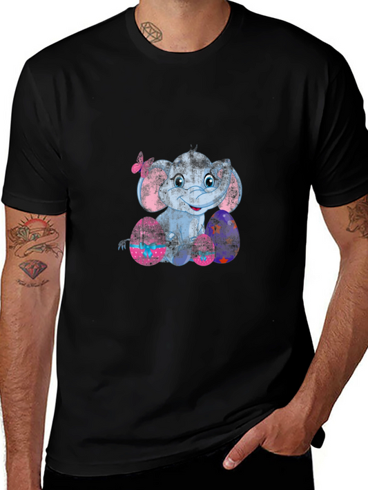 Elephant Easter Eggs Graphic T-Shirt