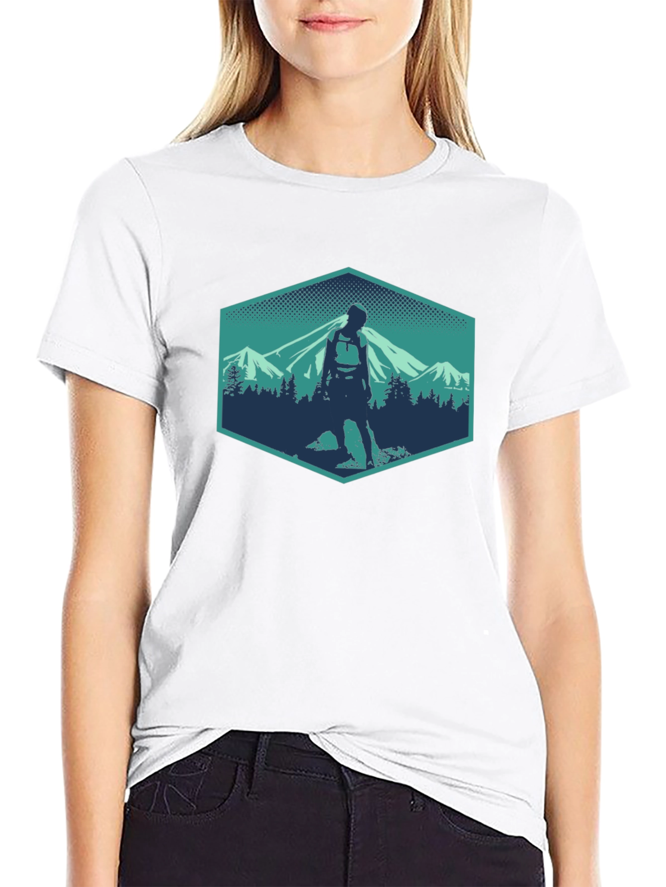 Hiking Adventure Graphic Tee - Mountain Scene