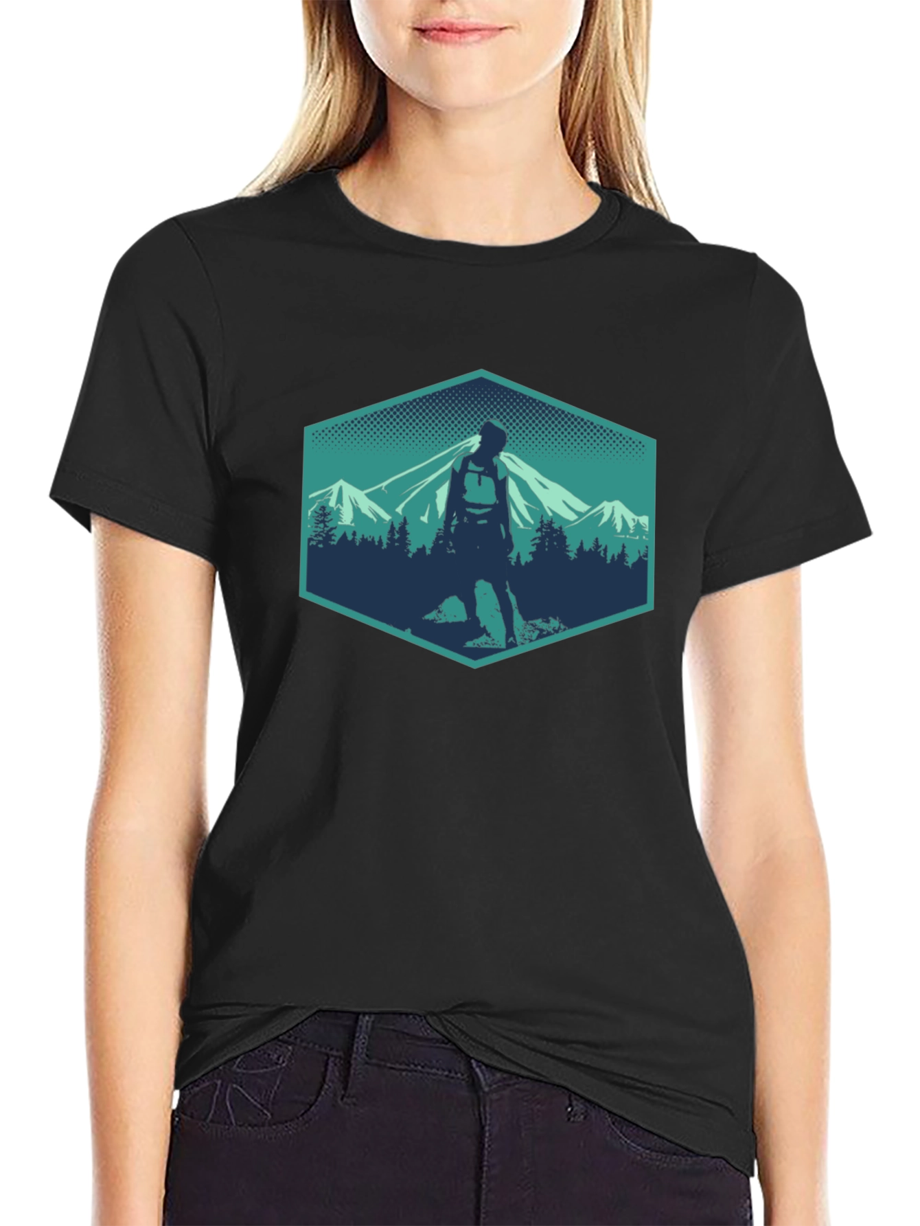 Hiking Adventure Graphic Tee - Mountain Scene