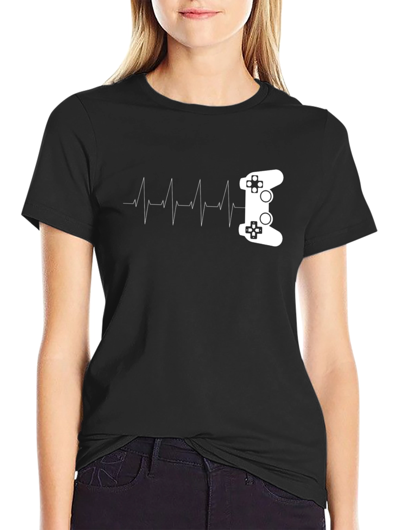 Gaming Heartbeat Black T-Shirt