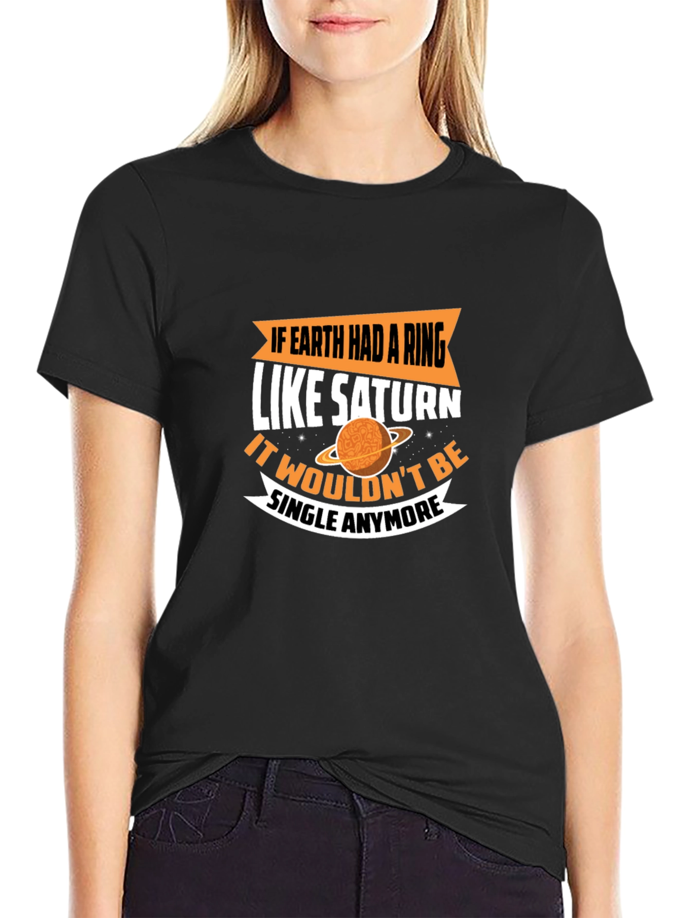 Earth Saturn Ring Graphic T-Shirt