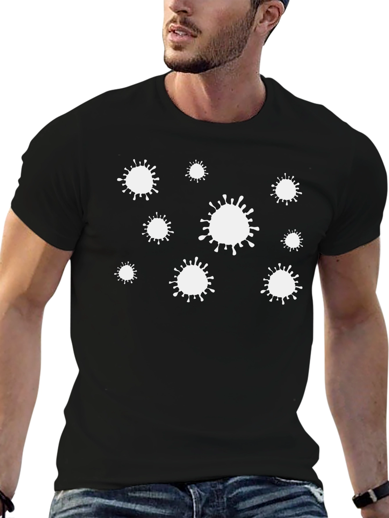 Corona Virus Graphic Tee - Black