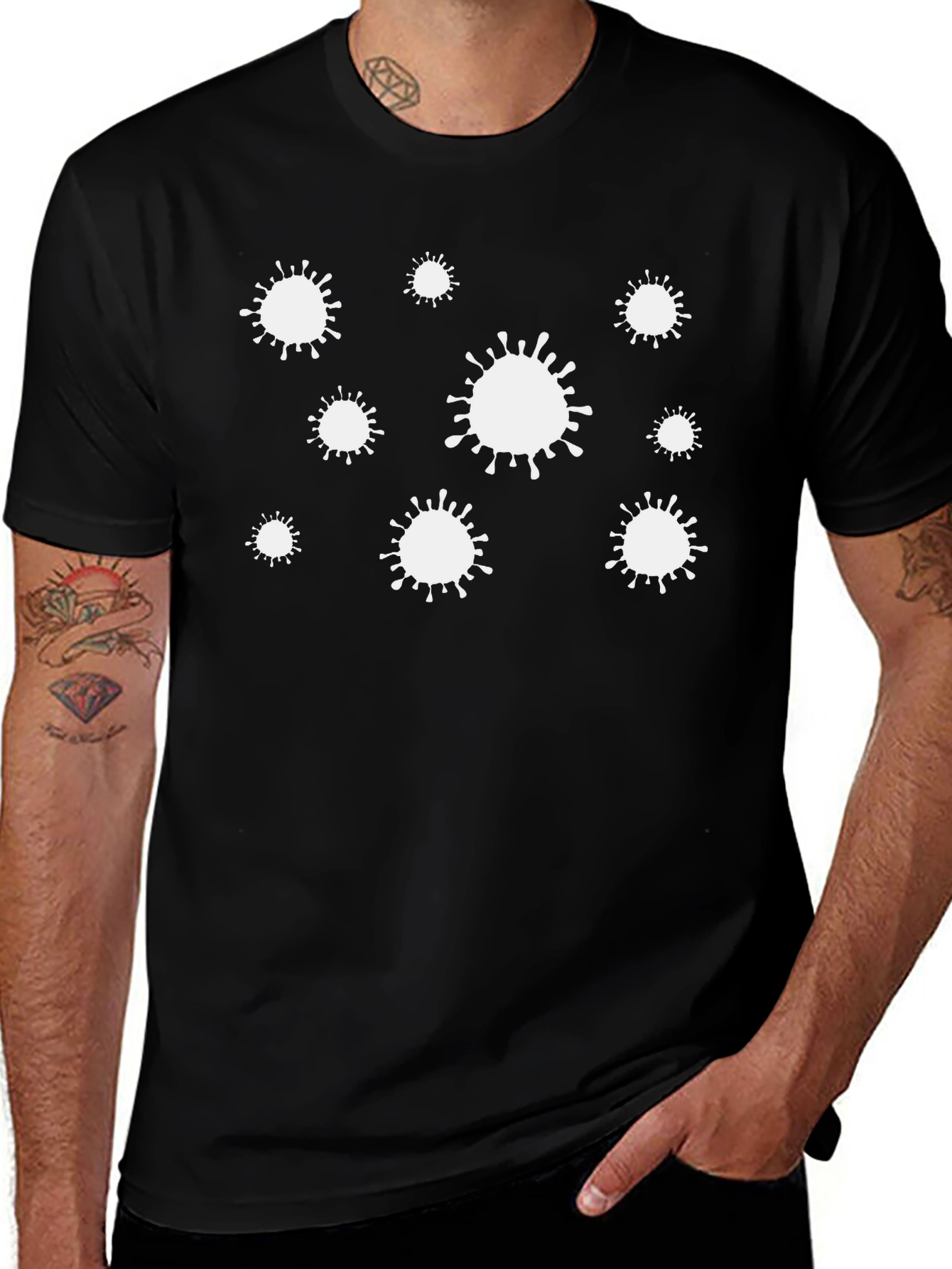 Corona Virus Graphic Tee - Black