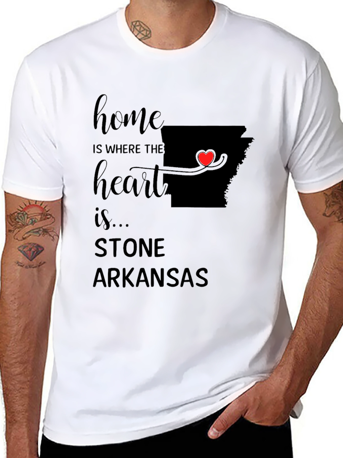 Home is Where the Heart Is Arkansas T-Shirt