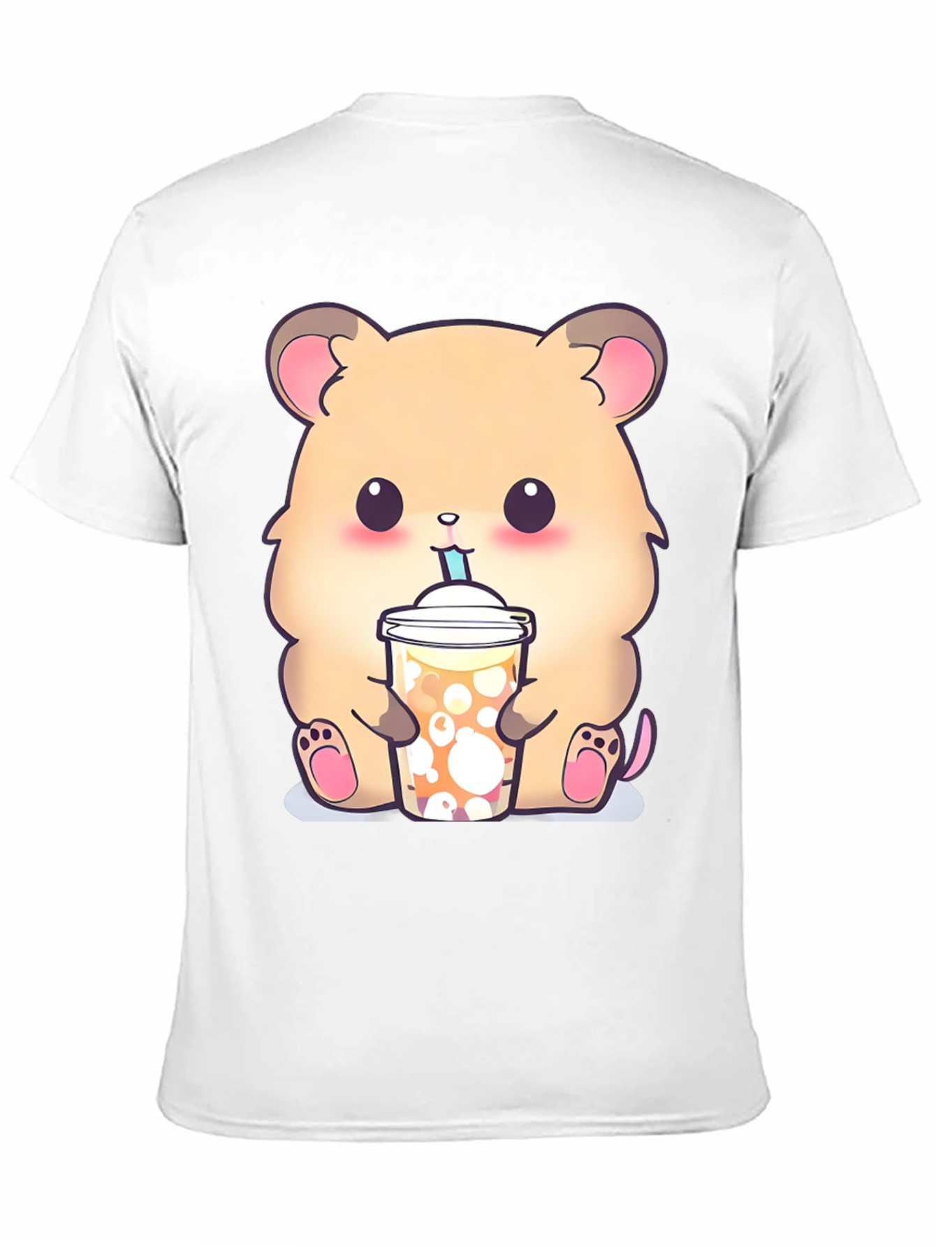 Cute Hamster Boba Tea Graphic T-Shirt