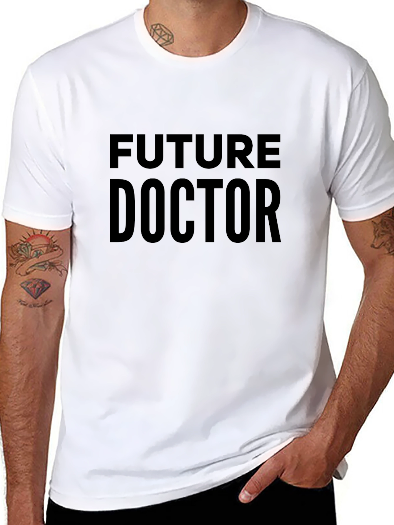Future Doctor Black Graphic Tee