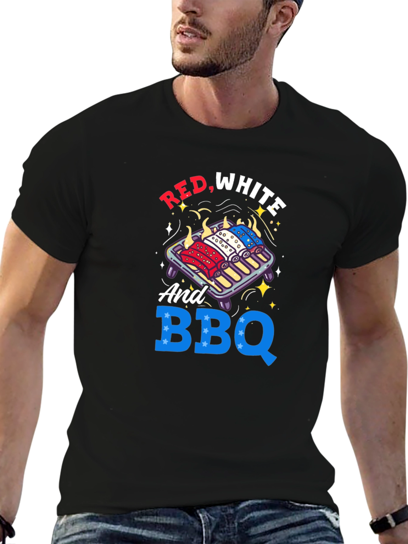 Red White and BBQ Patriotic T-Shirt
