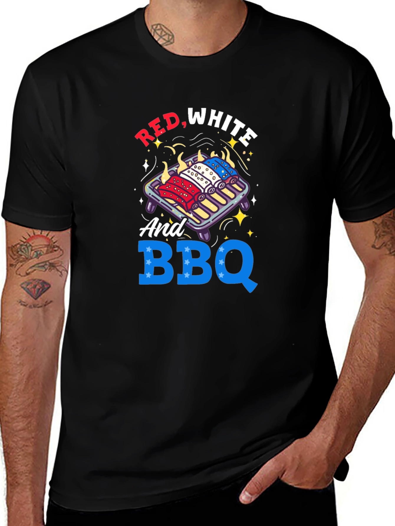 Red White and BBQ Patriotic T-Shirt