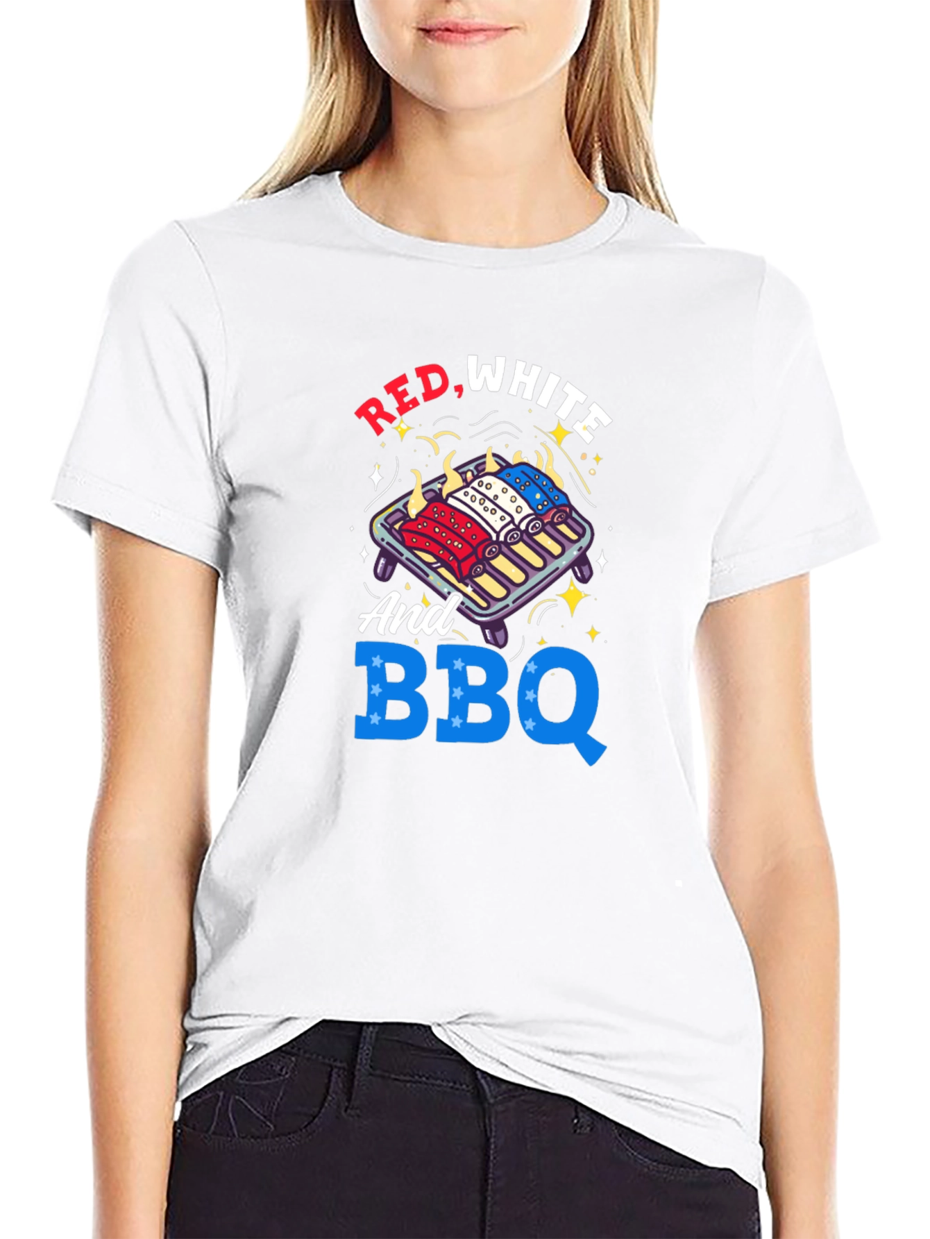 Red White and BBQ Patriotic T-Shirt