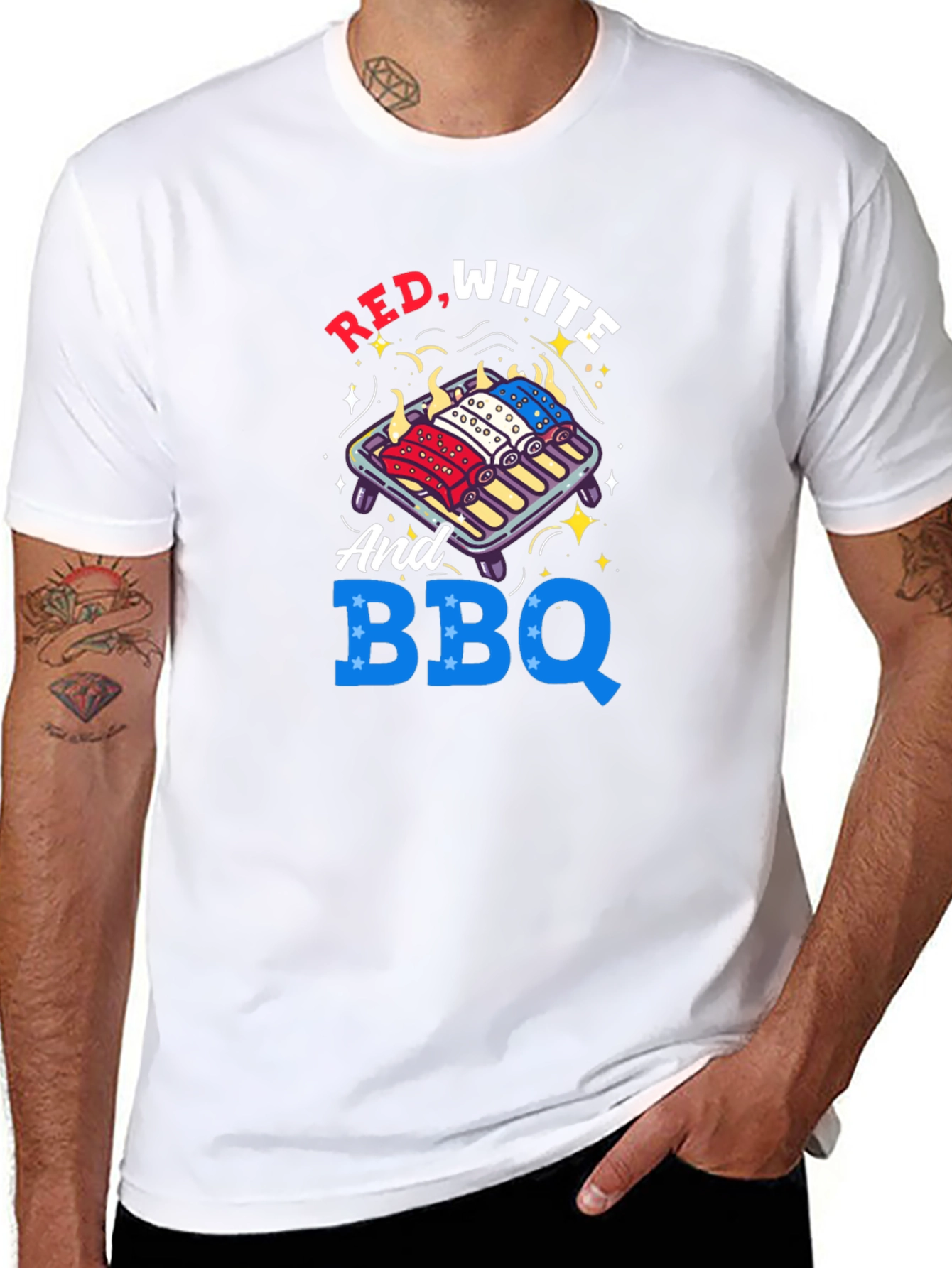 Red White and BBQ Patriotic T-Shirt