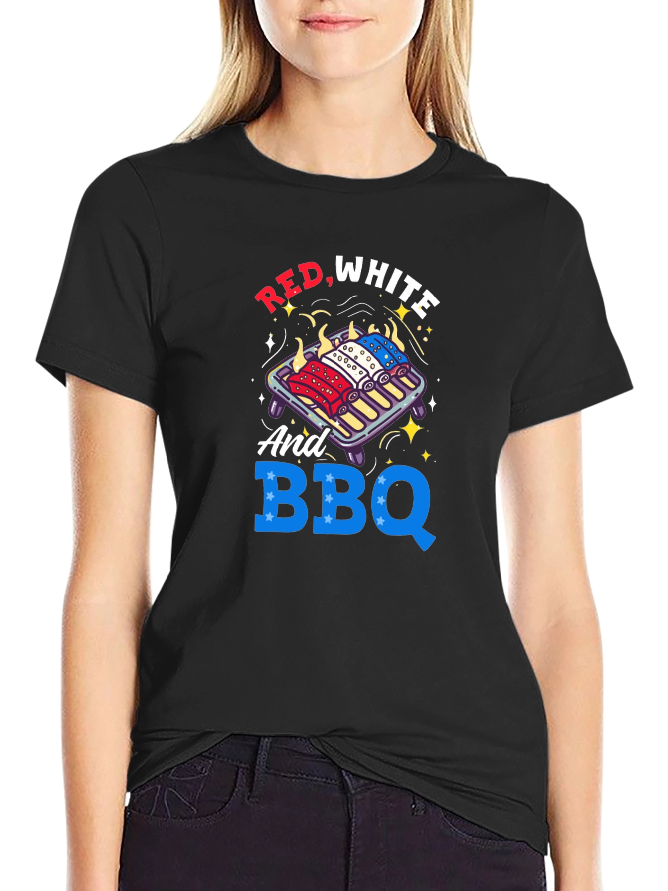 Red White and BBQ Patriotic T-Shirt